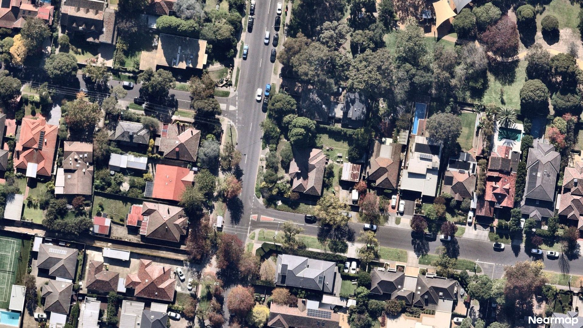 Vertical aerial view