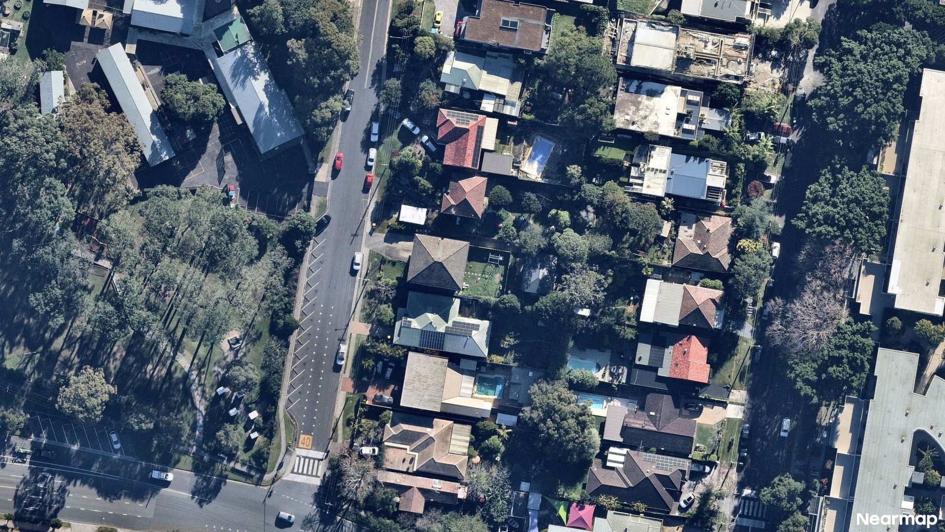 Vertical aerial view