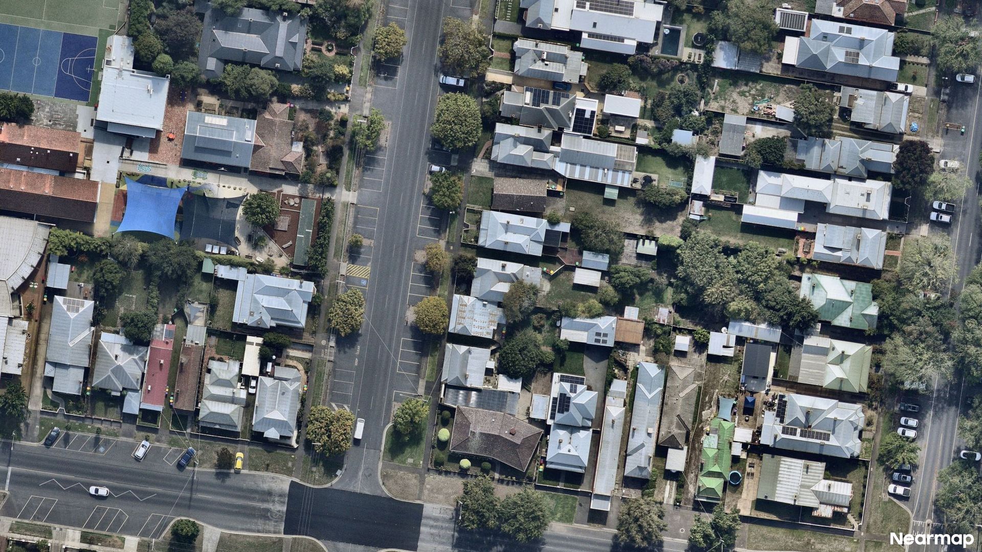 Vertical aerial view