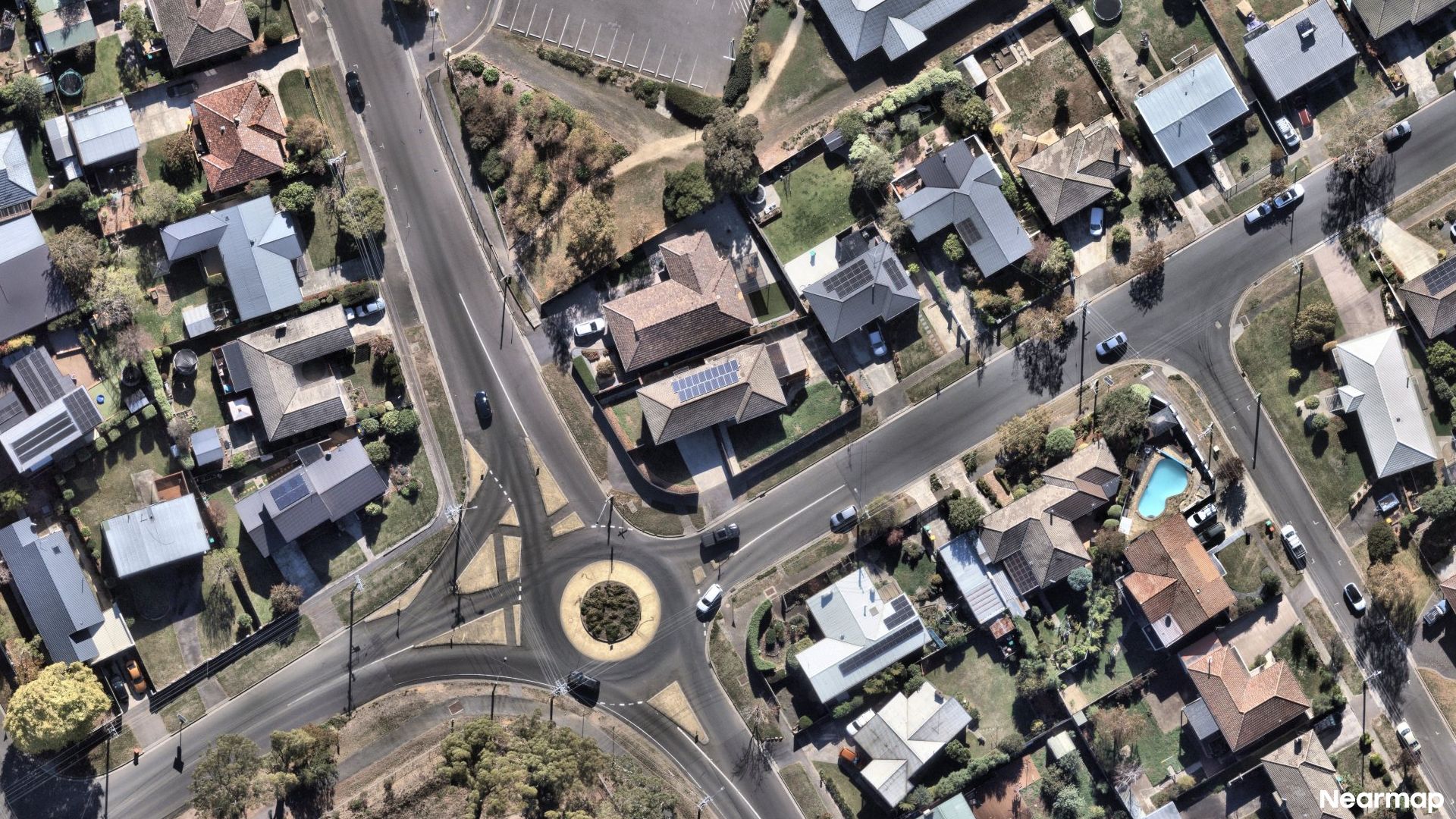 Vertical aerial view