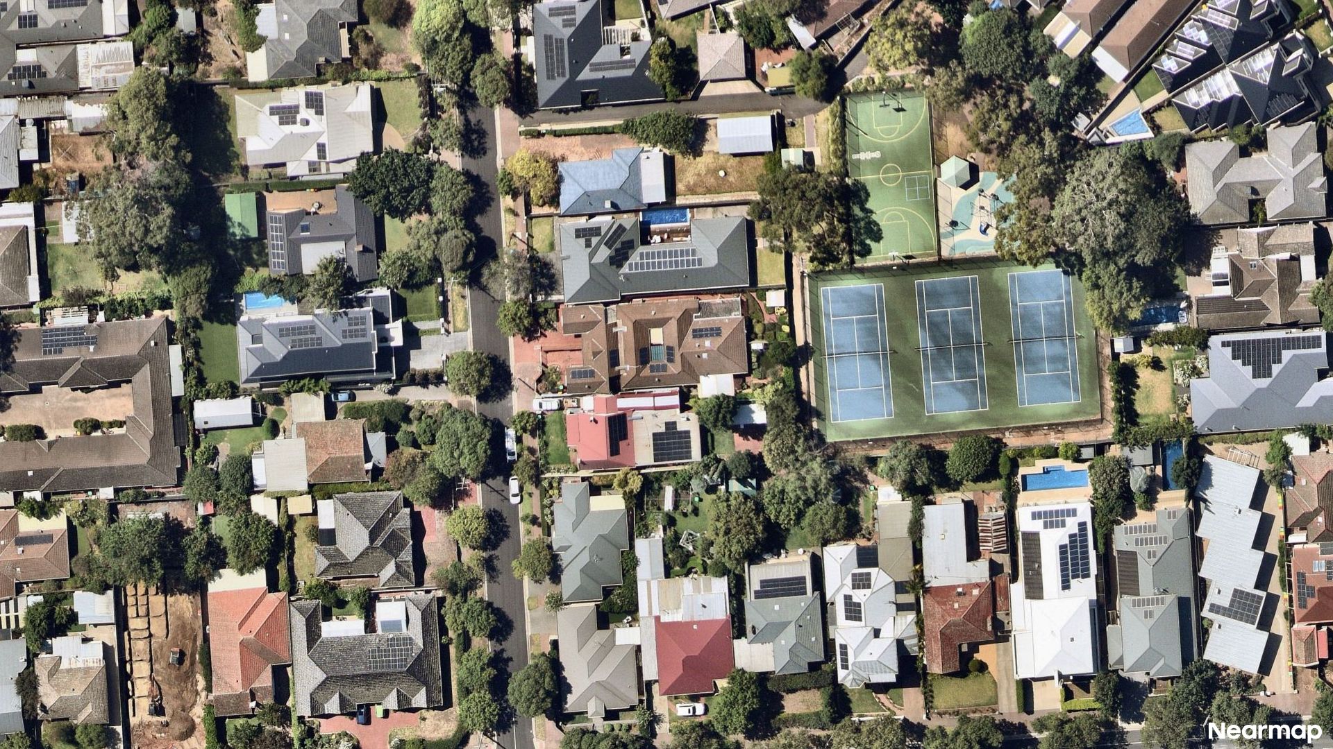 Vertical aerial view