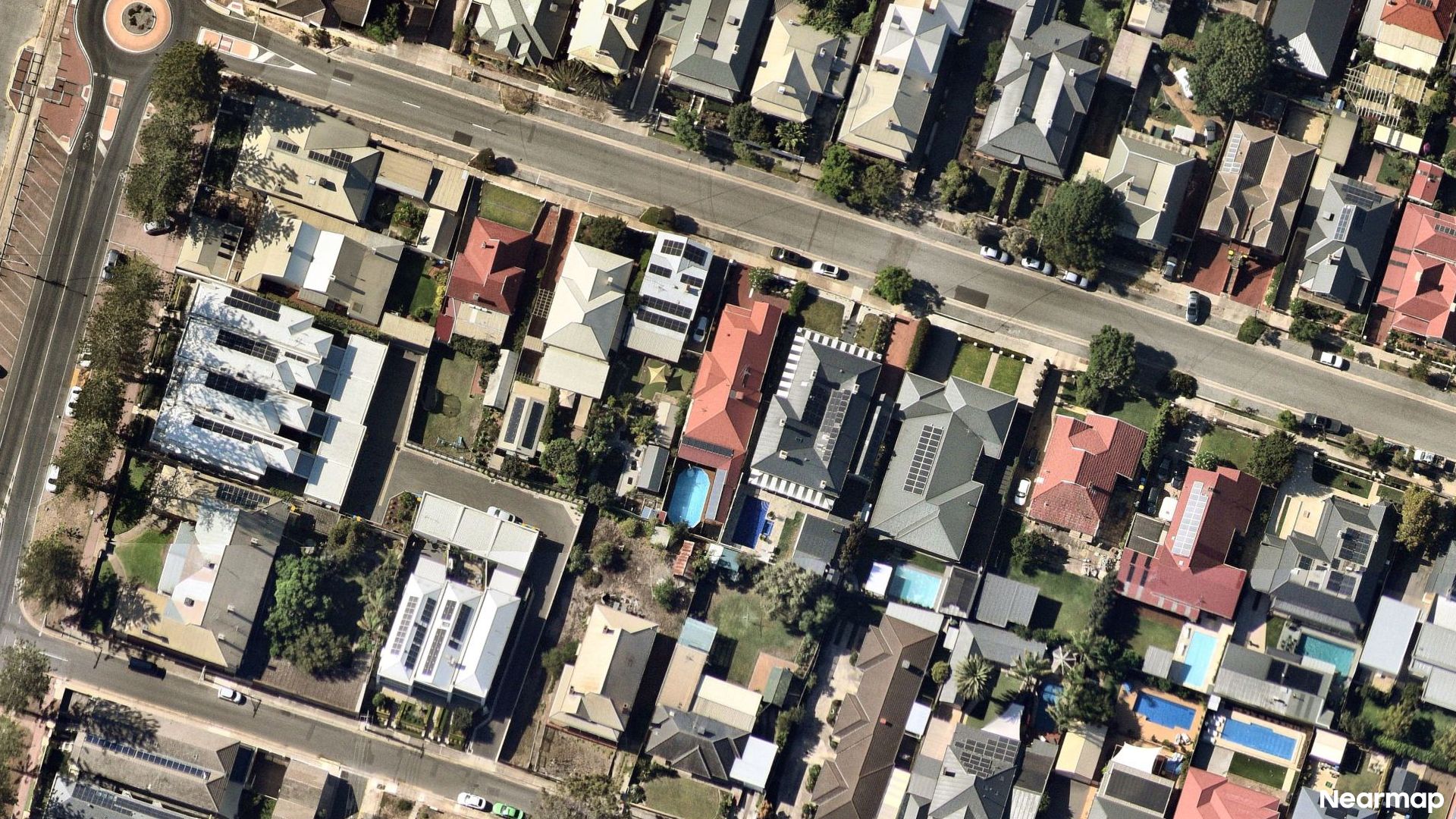 Vertical aerial view