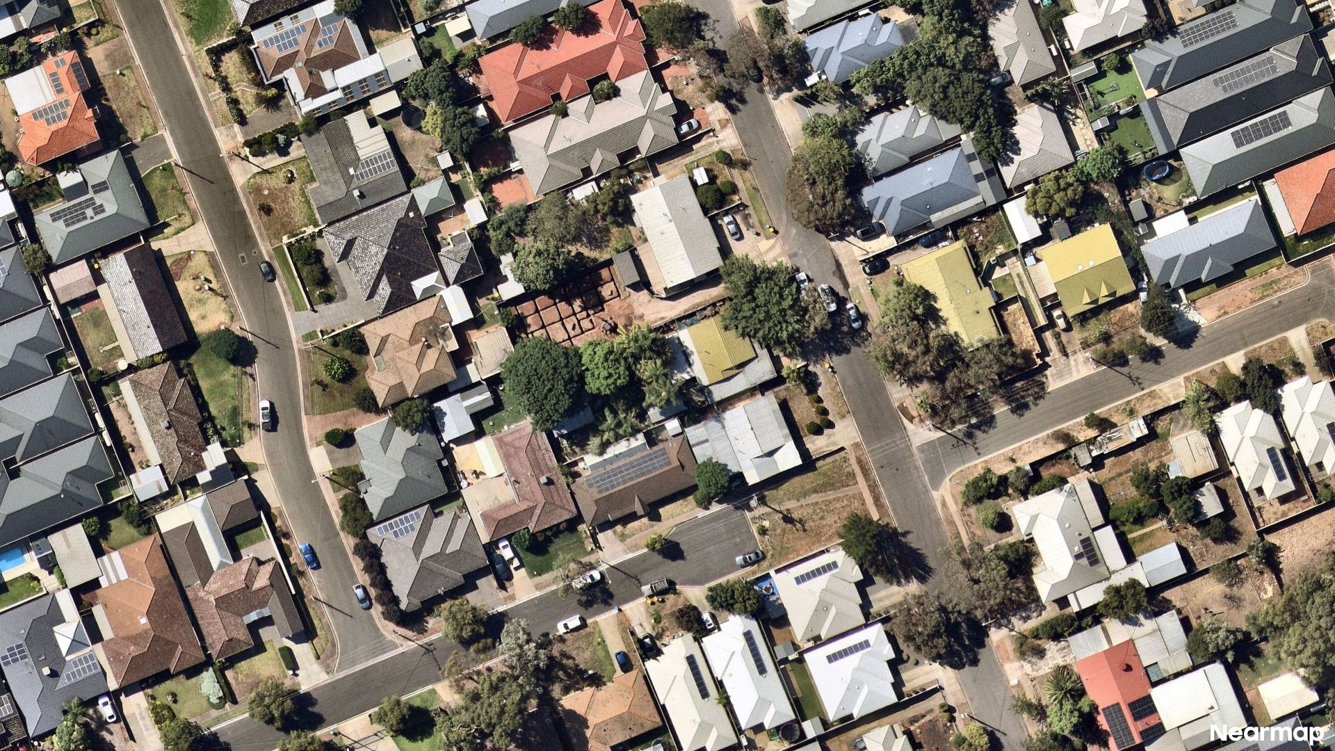 Vertical aerial view