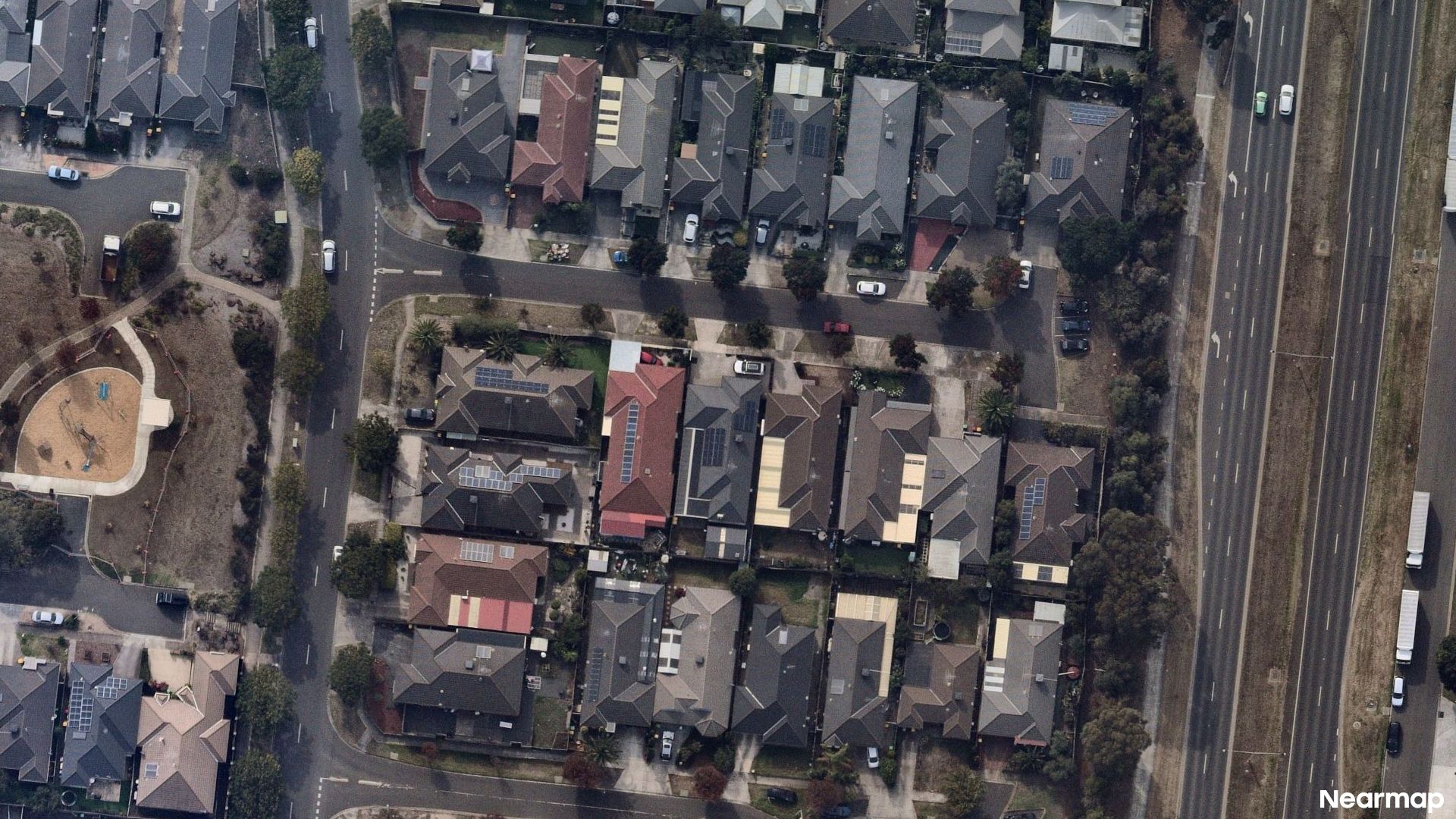 Vertical aerial view