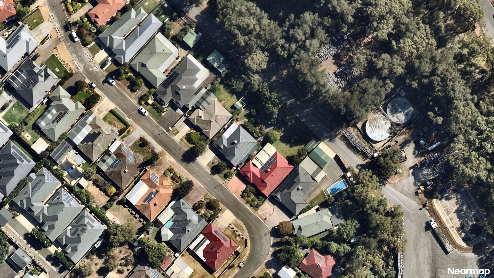 Vertical aerial view