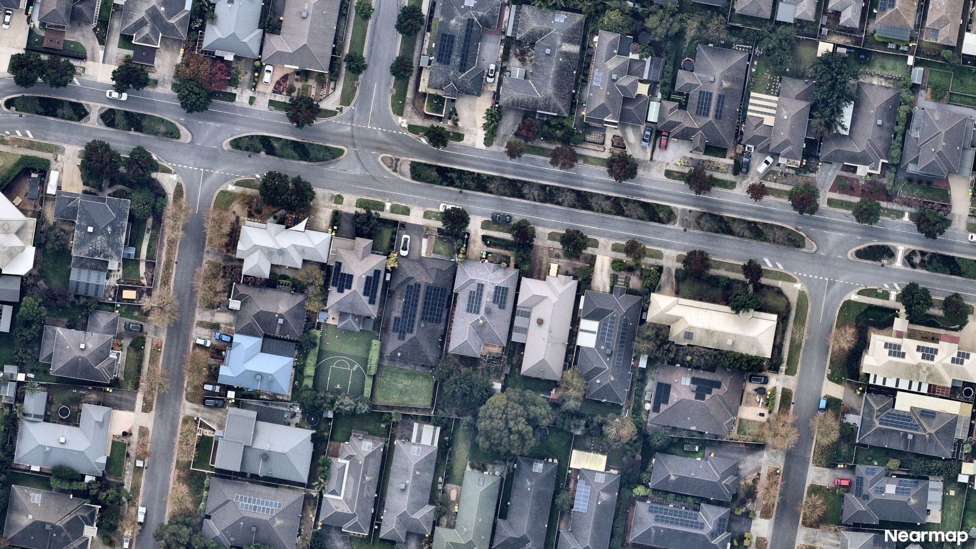 Vertical aerial view