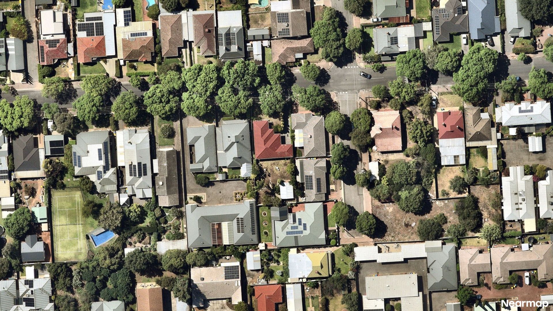 Vertical aerial view