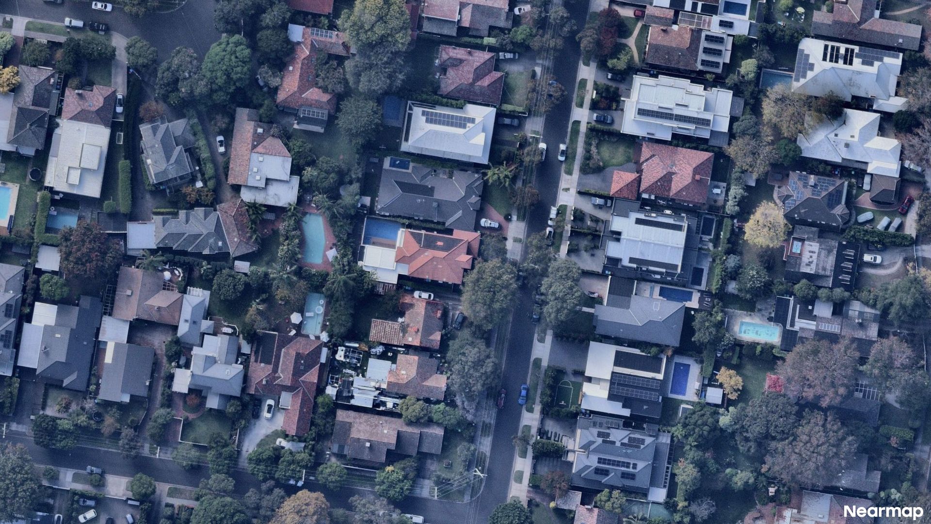 Vertical aerial view