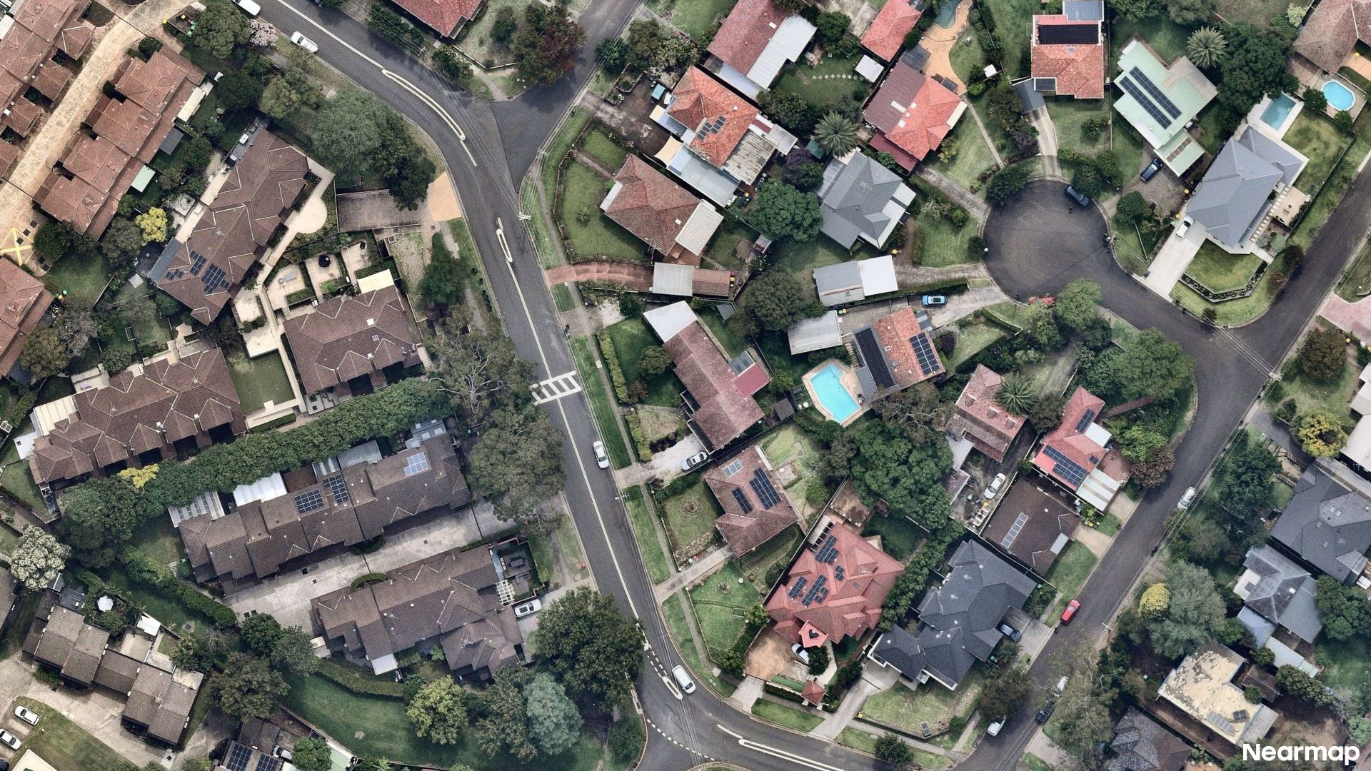 Vertical aerial view