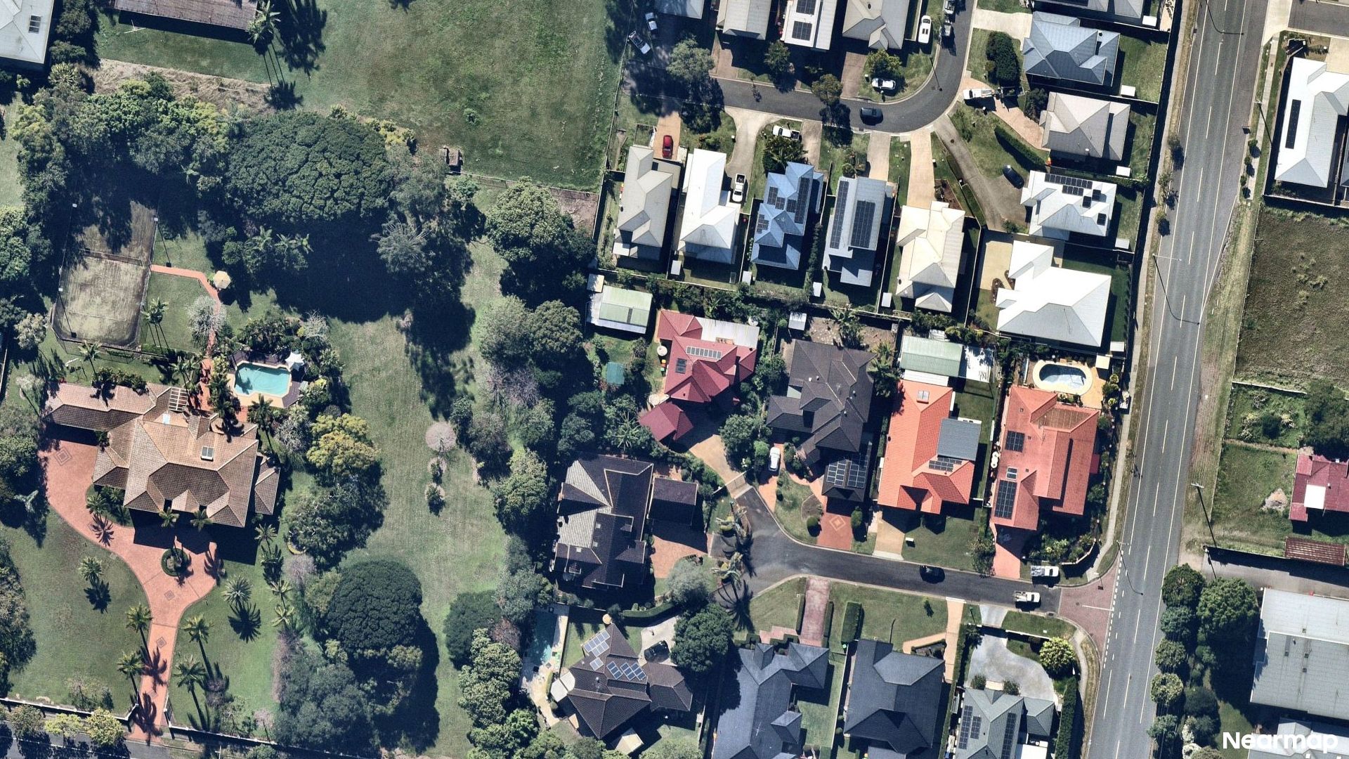 Vertical aerial view