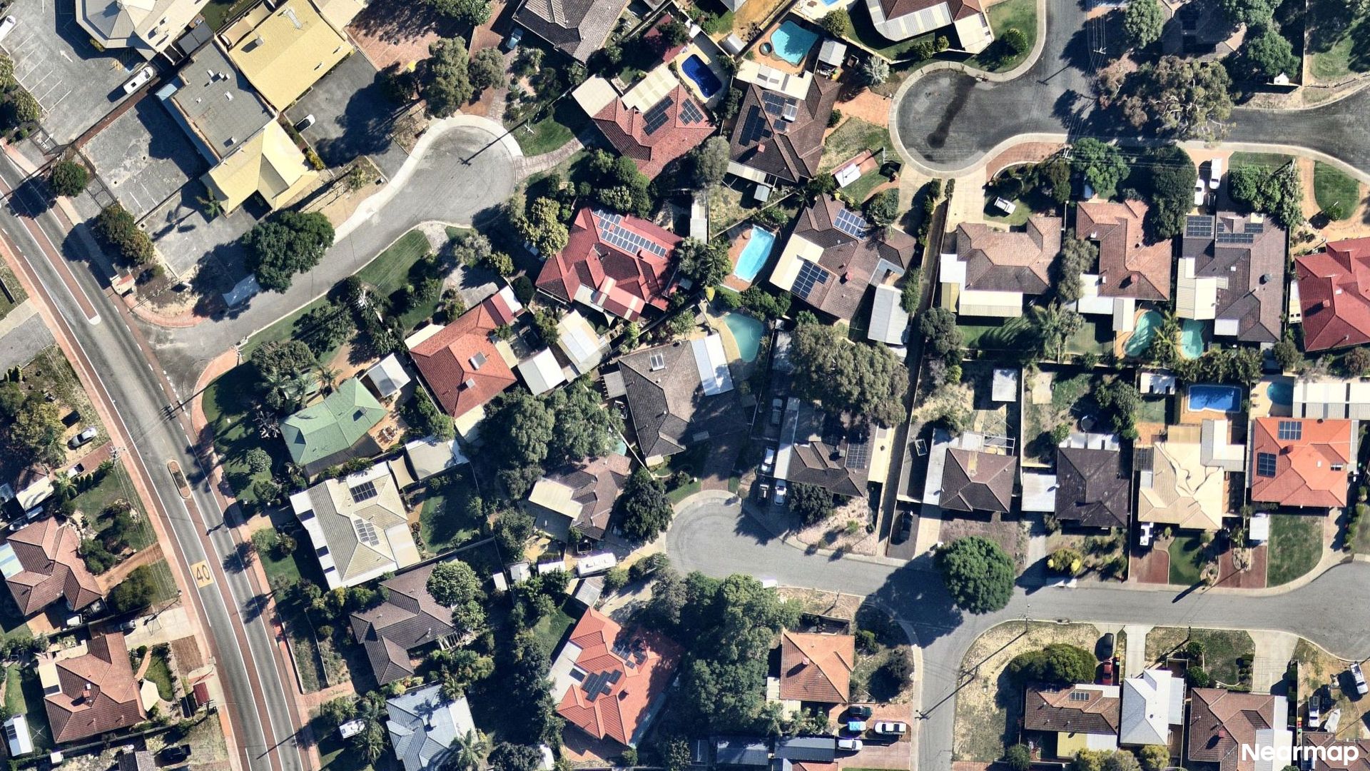 Vertical aerial view