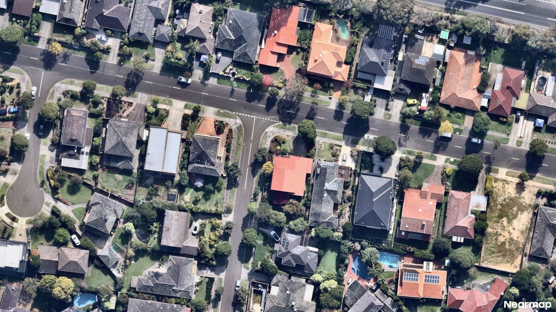 Vertical aerial view