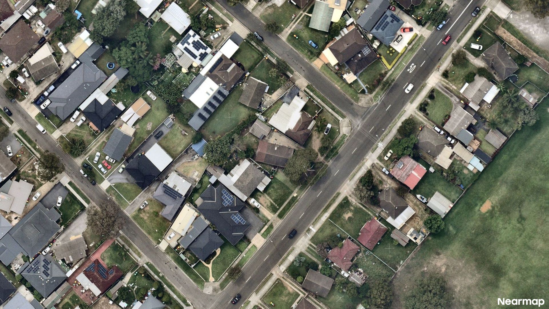 Vertical aerial view