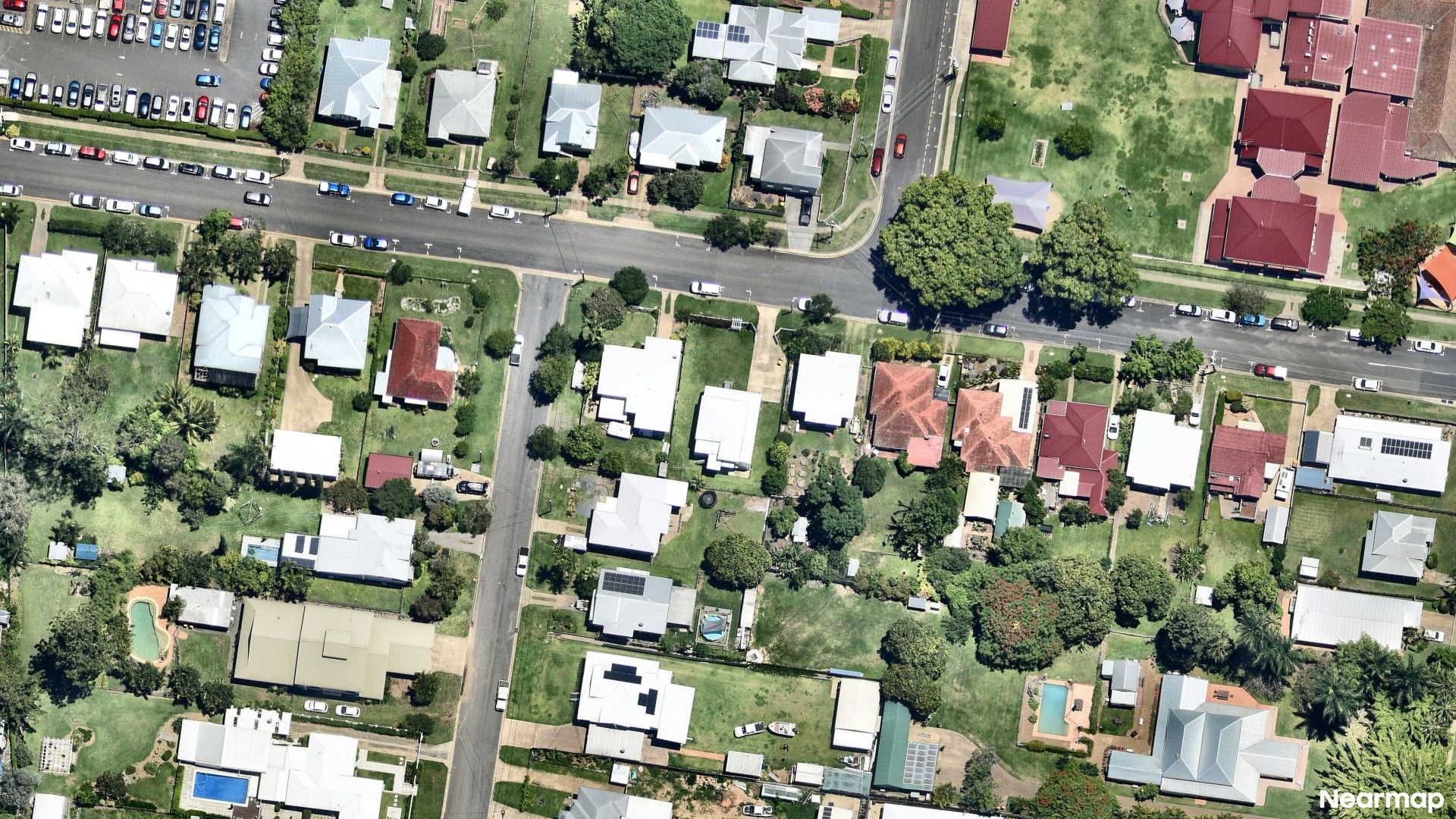 Vertical aerial view