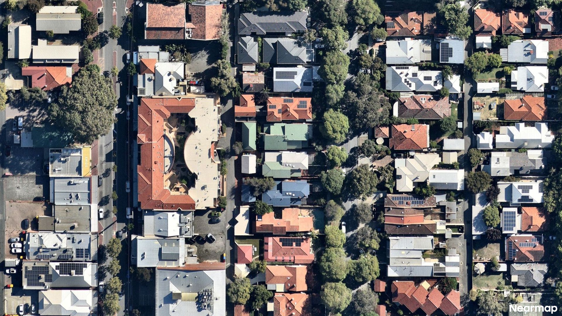 Vertical aerial view
