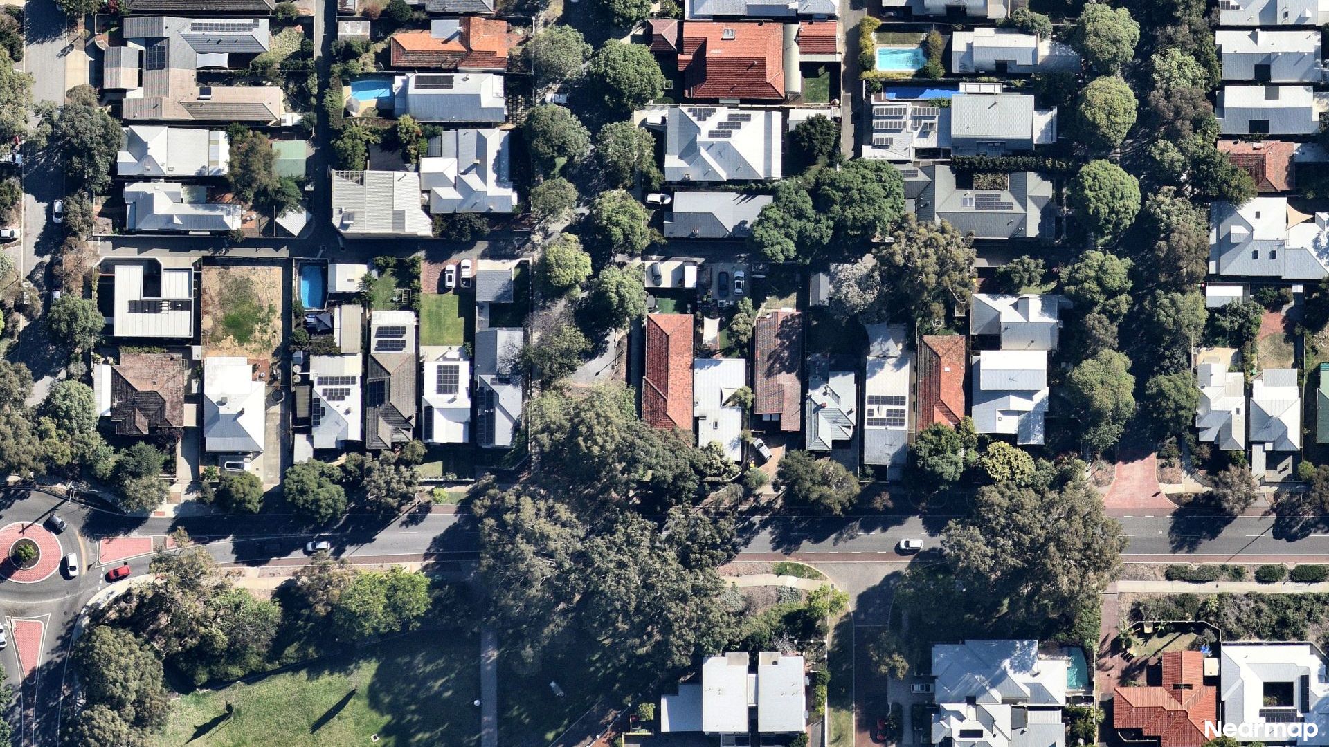 Vertical aerial view