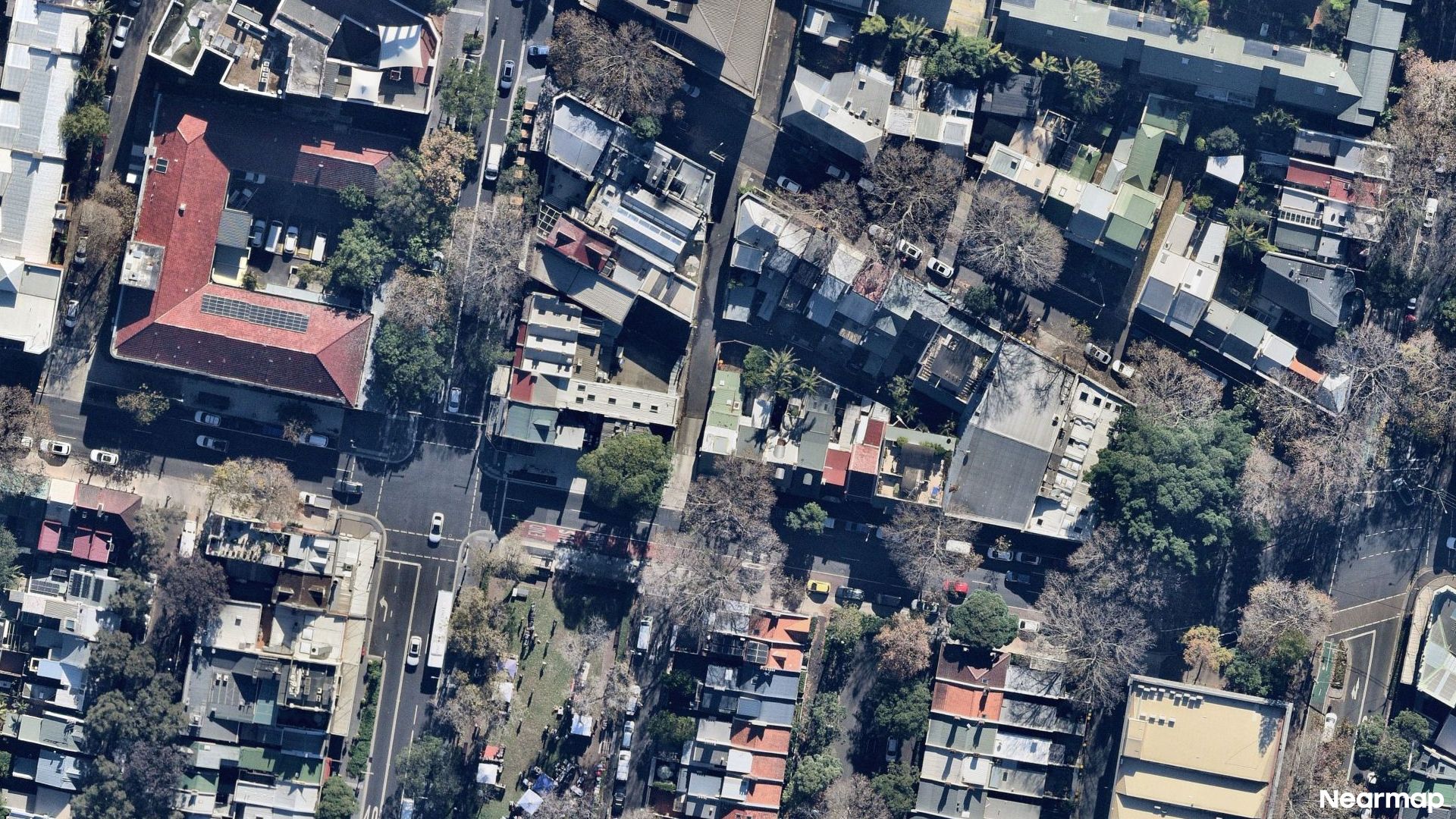 Vertical aerial view