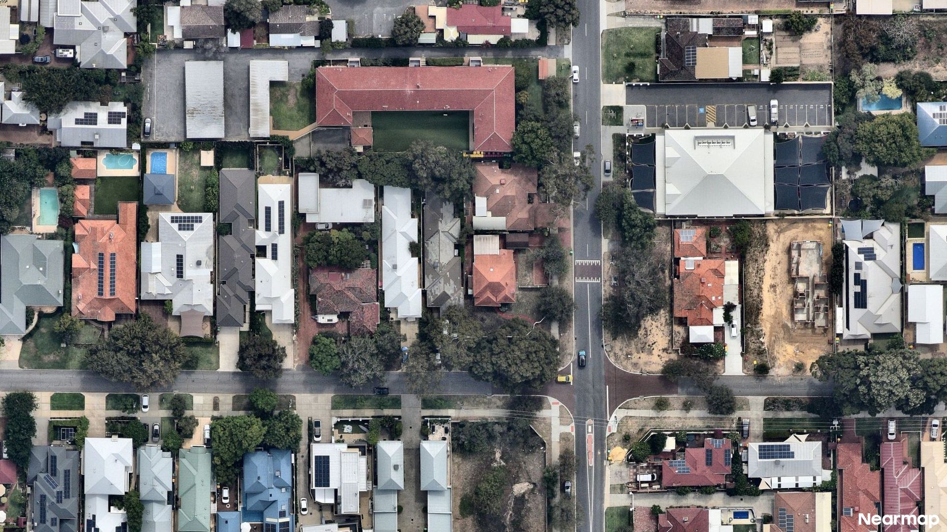 Vertical aerial view