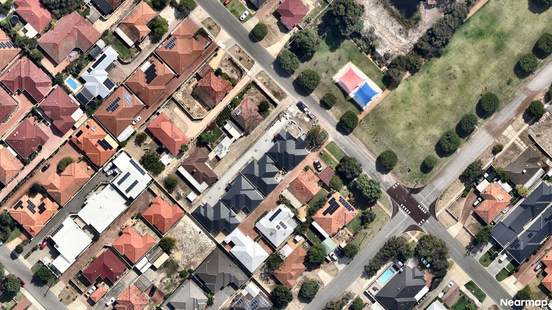 Vertical aerial view