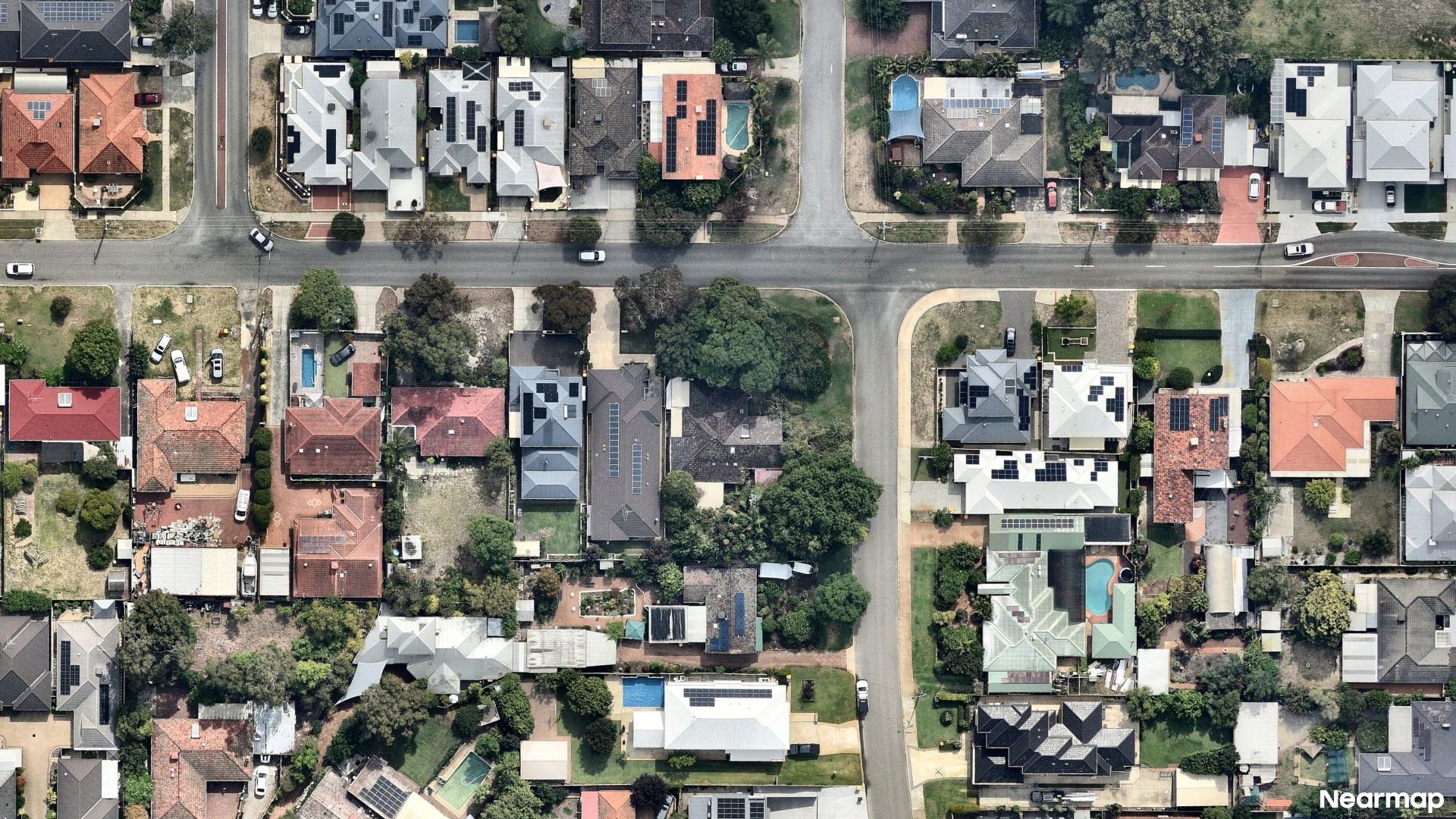 Vertical aerial view