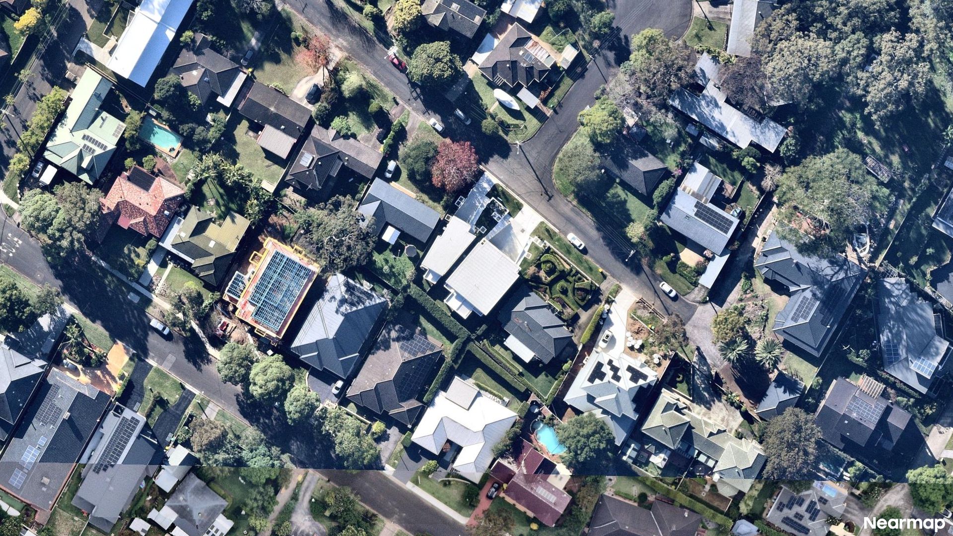 Vertical aerial view