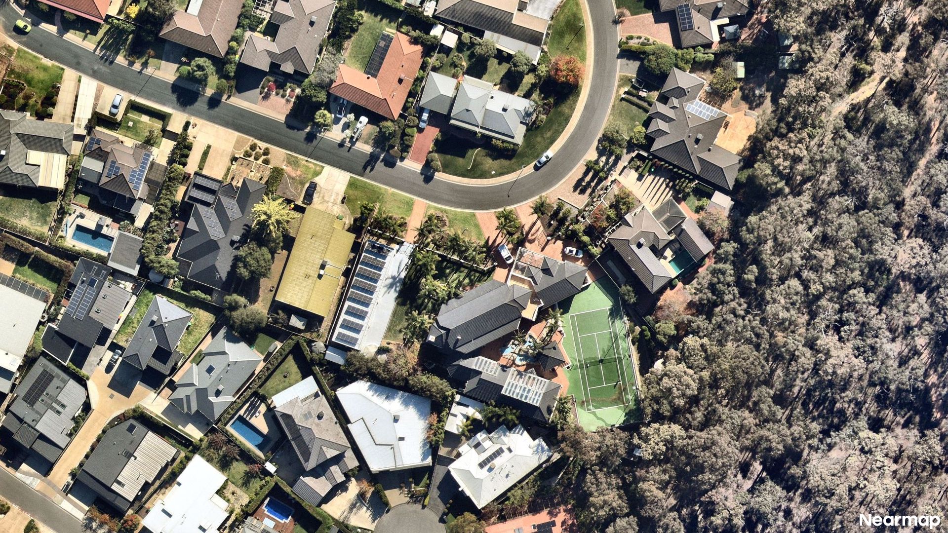 Vertical aerial view