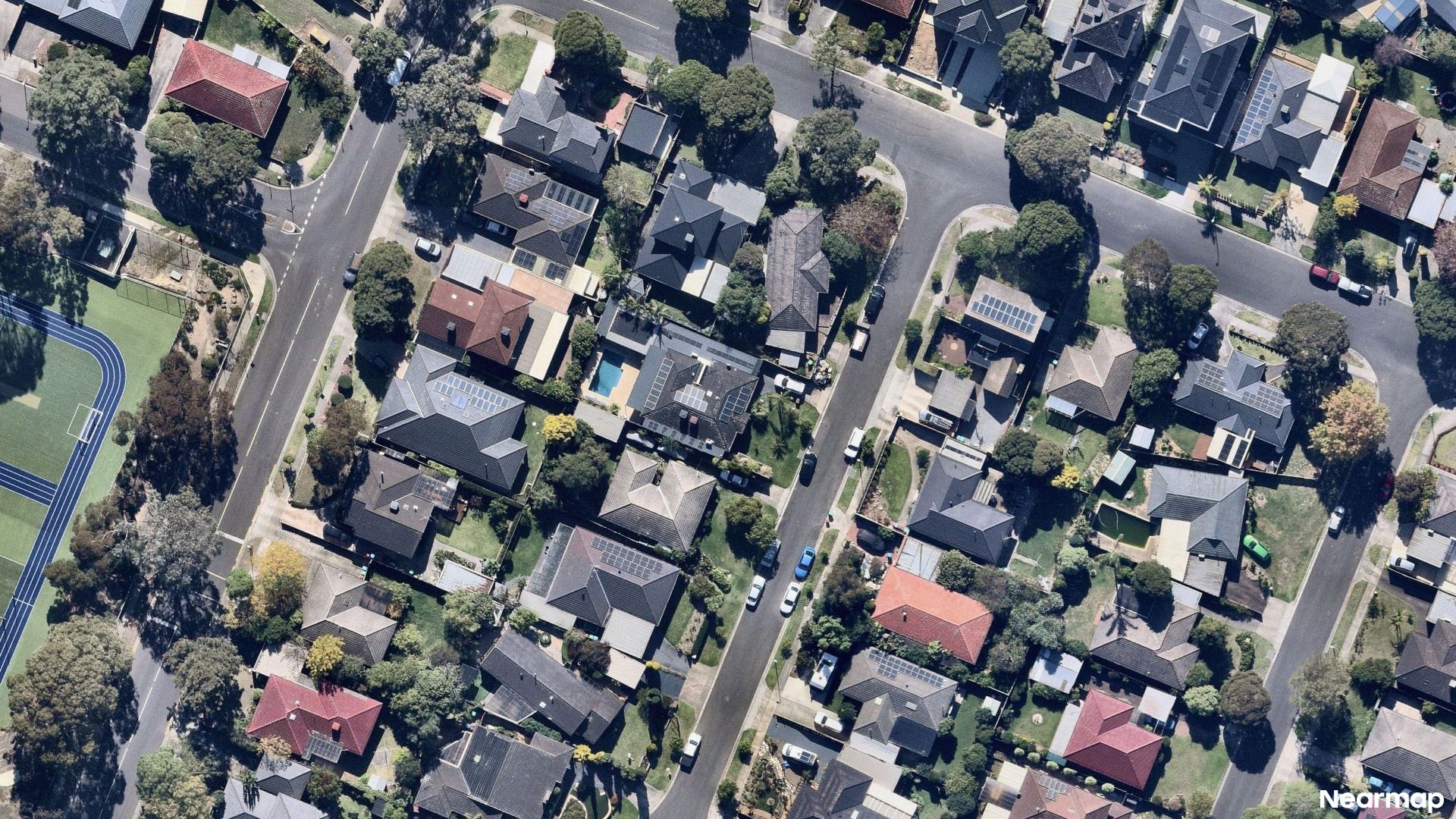 Vertical aerial view