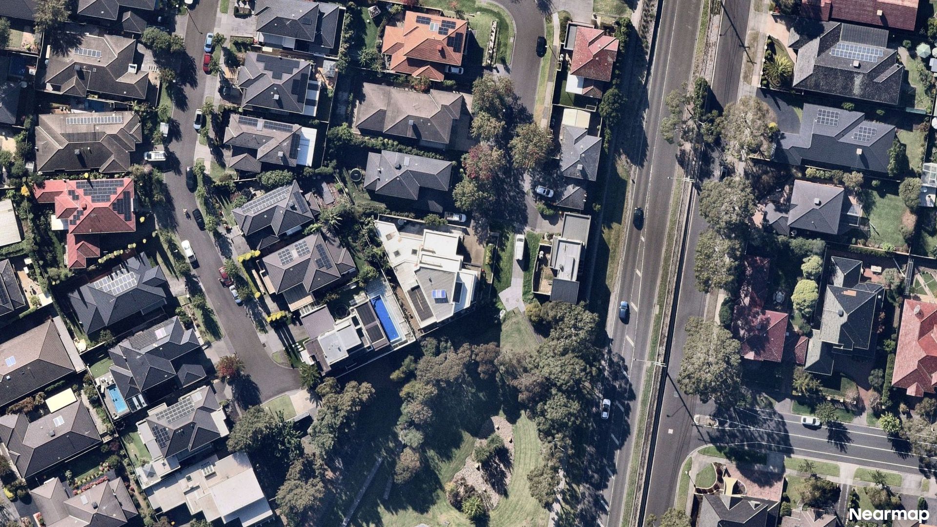 Vertical aerial view