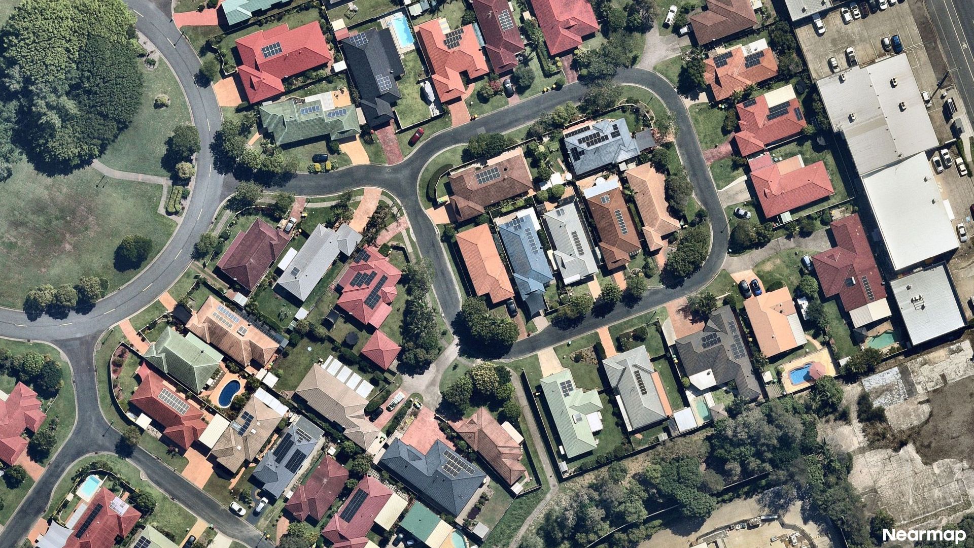 Vertical aerial view