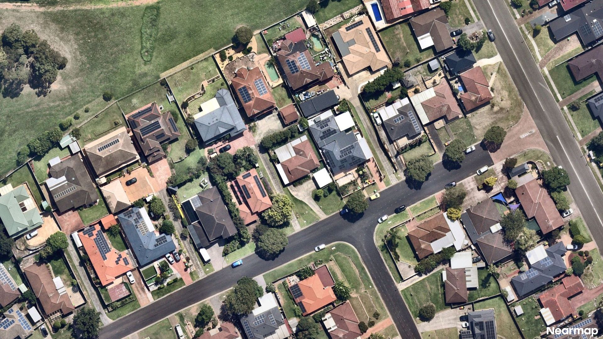 Vertical aerial view