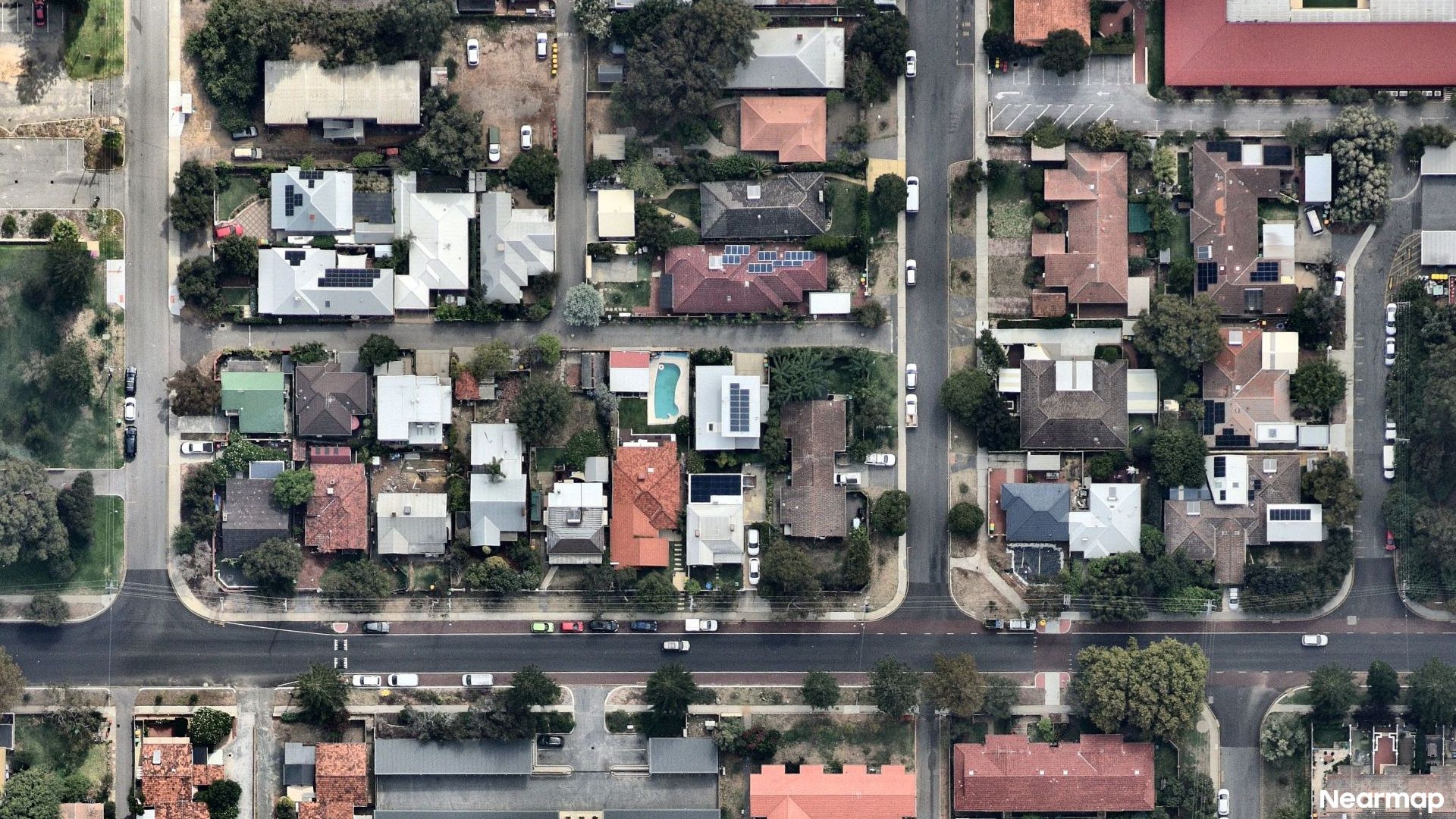 Vertical aerial view