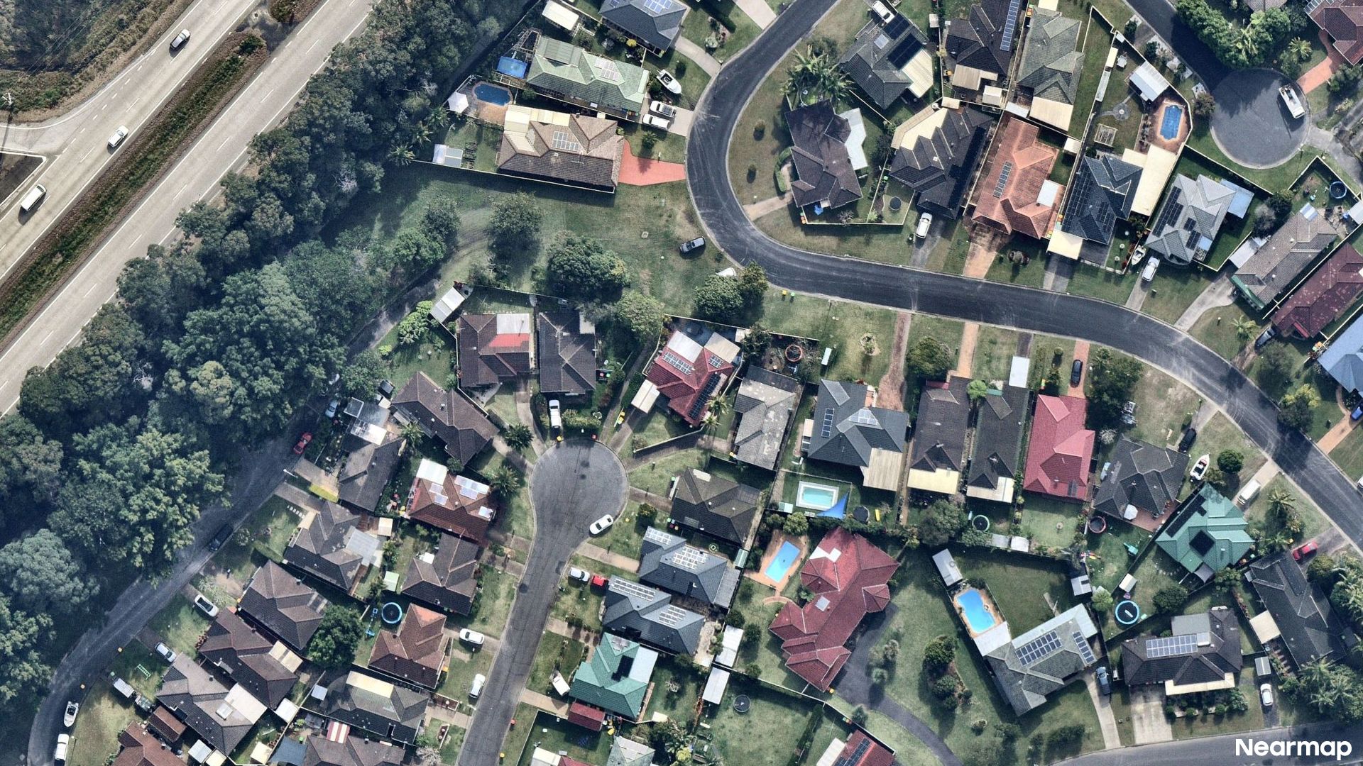 Vertical aerial view