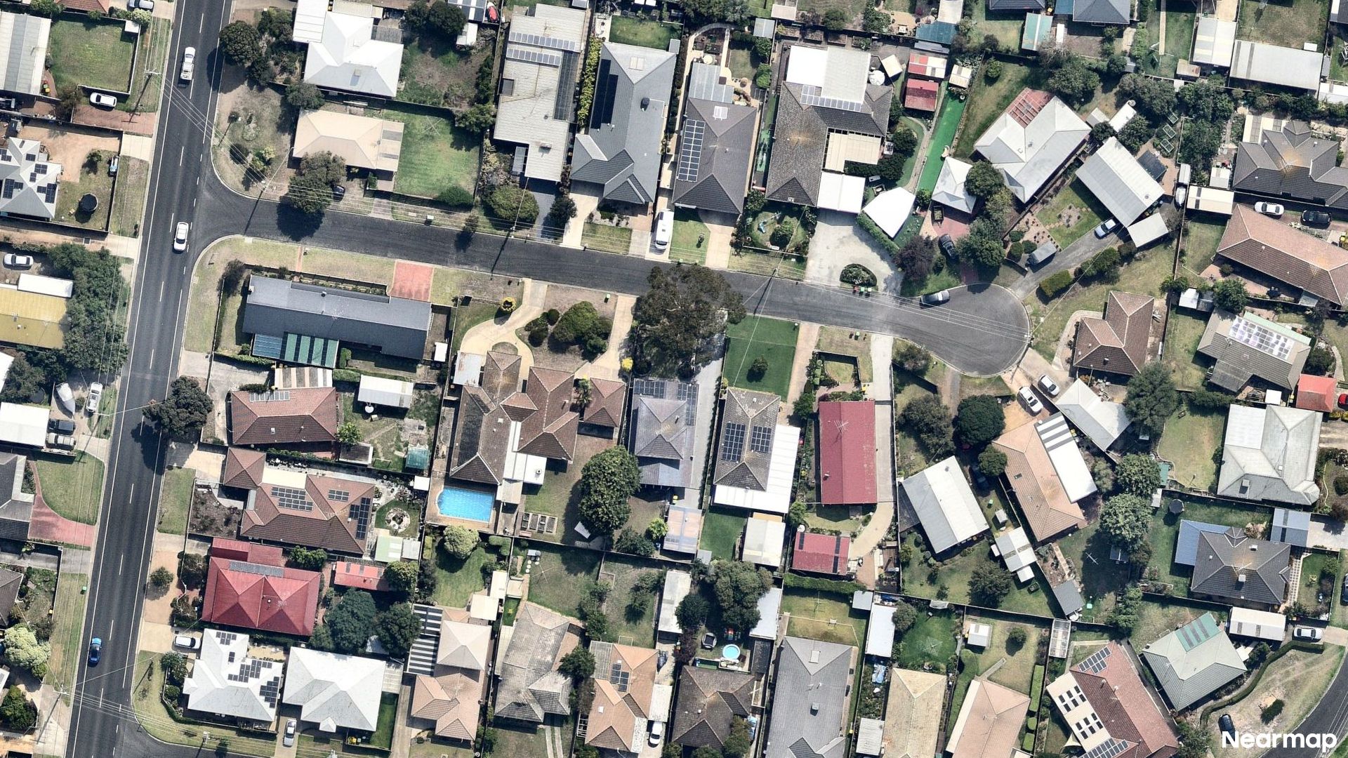 Vertical aerial view
