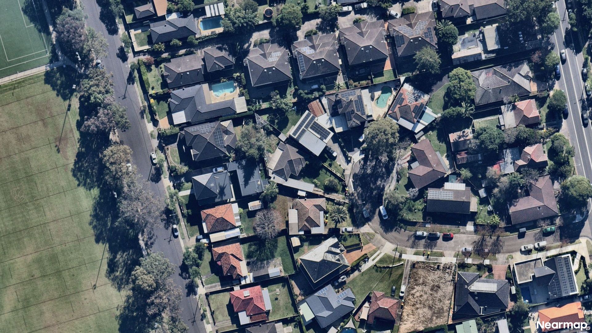 Vertical aerial view