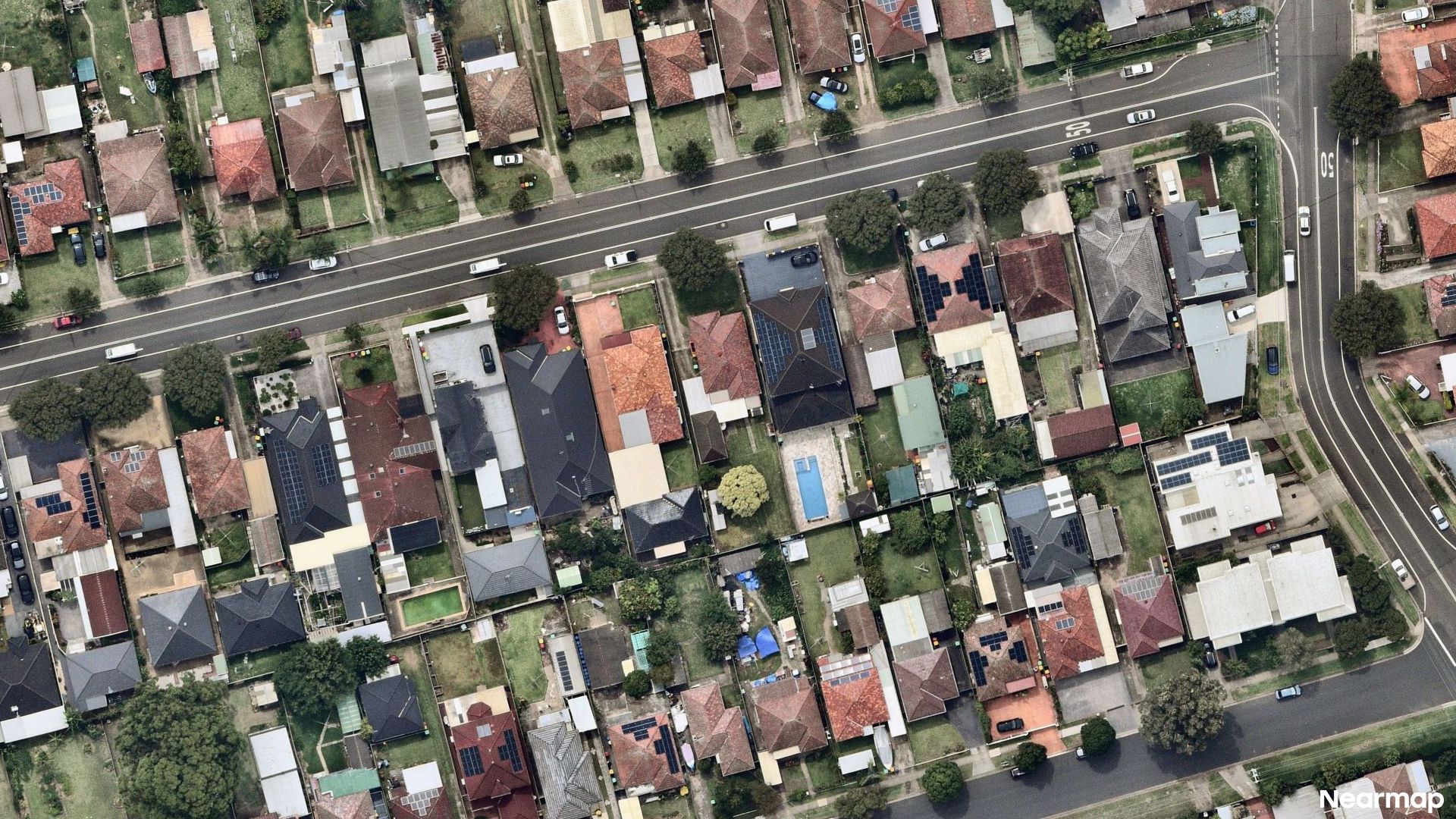 Vertical aerial view