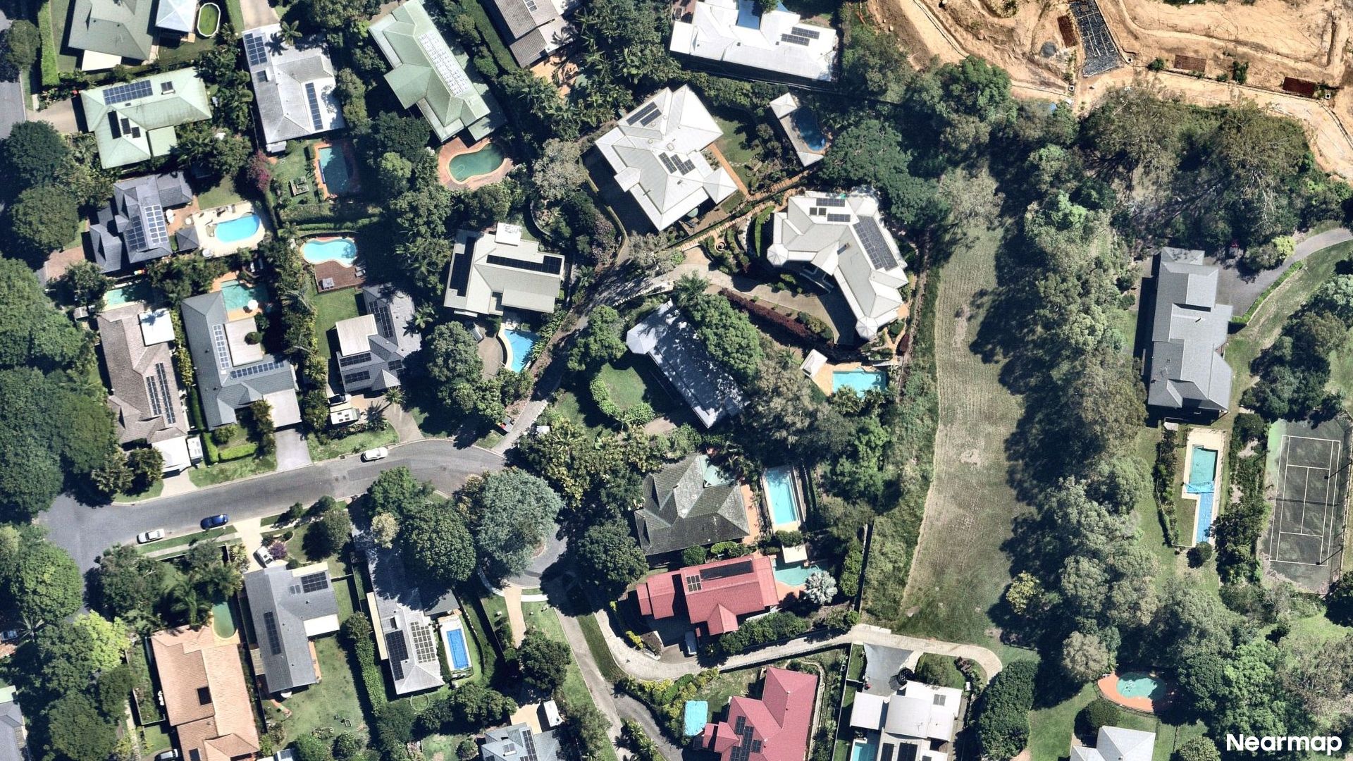 Vertical aerial view