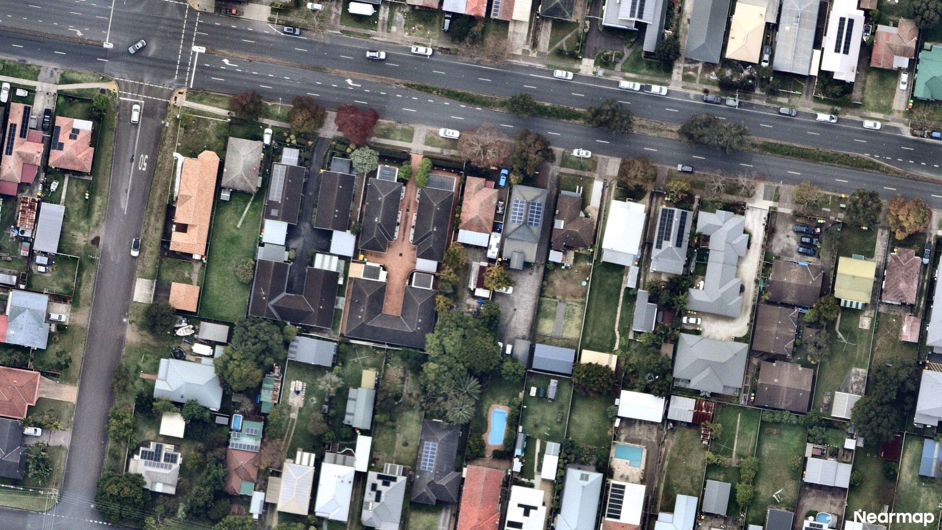 Vertical aerial view