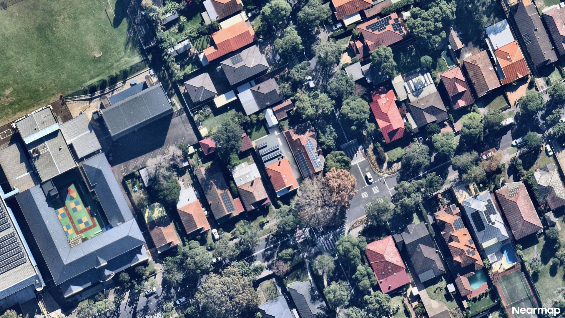 Vertical aerial view