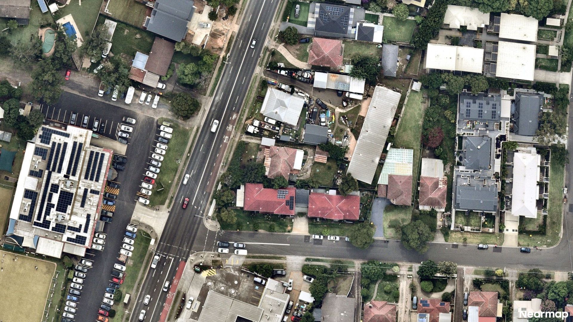 Vertical aerial view