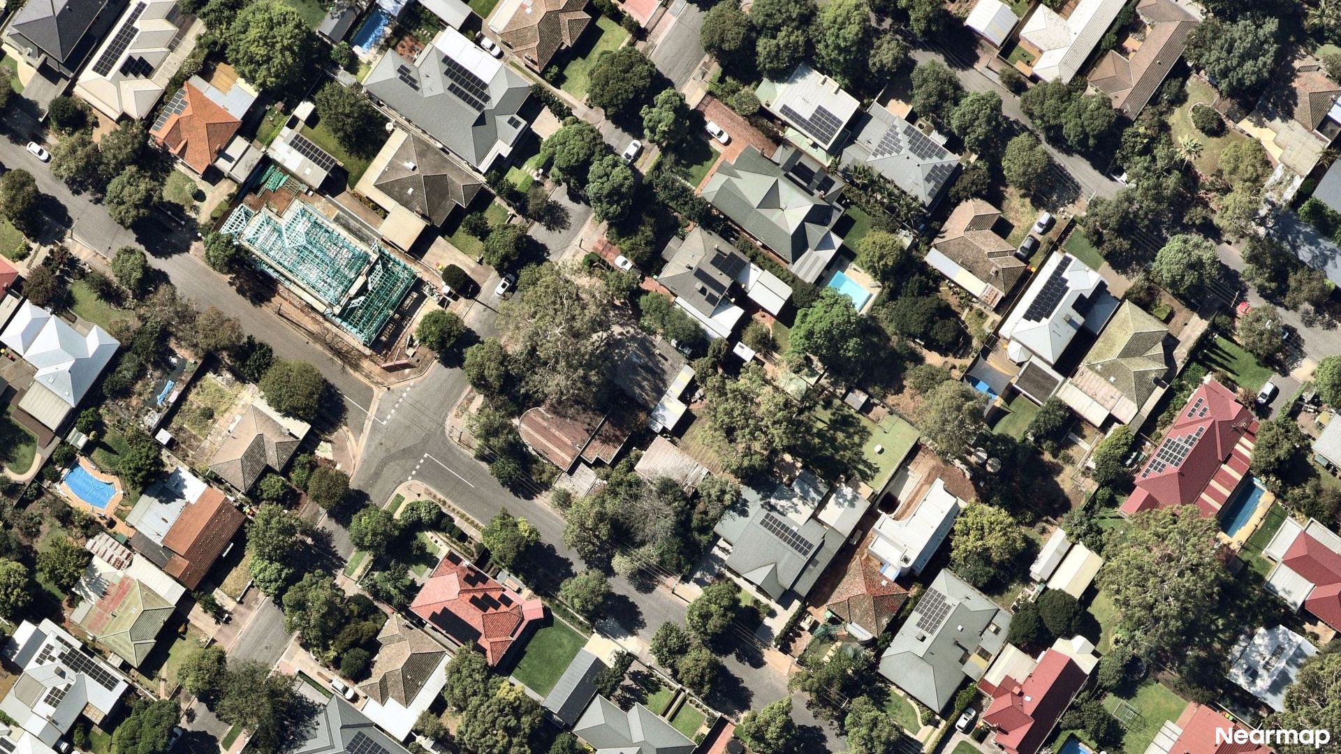 Vertical aerial view