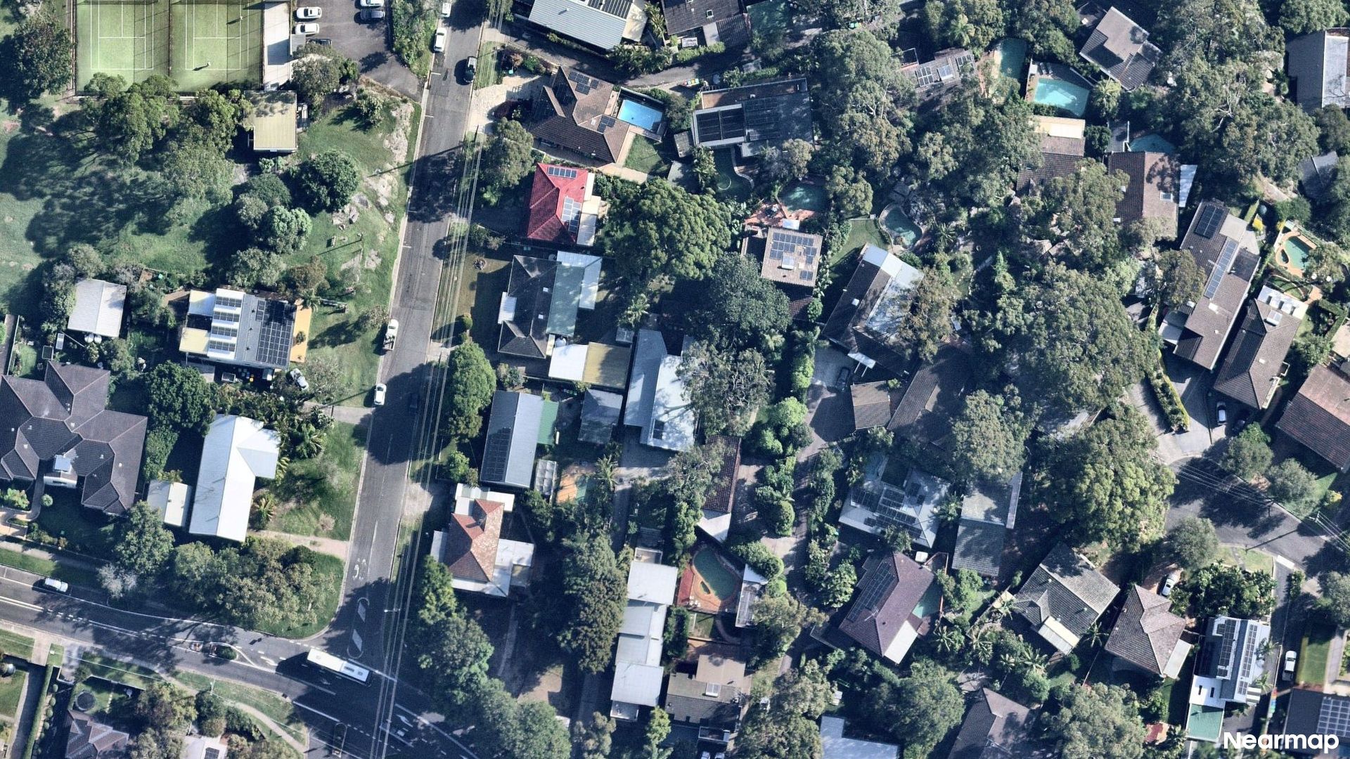 Vertical aerial view