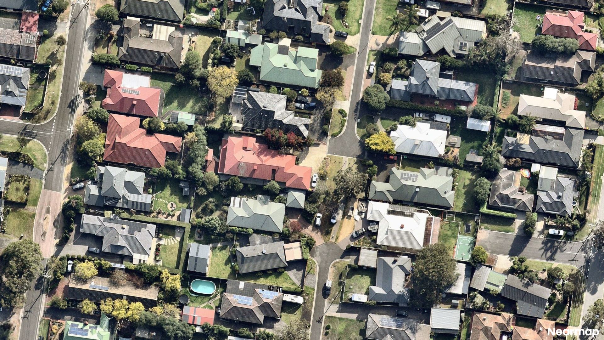 Vertical aerial view