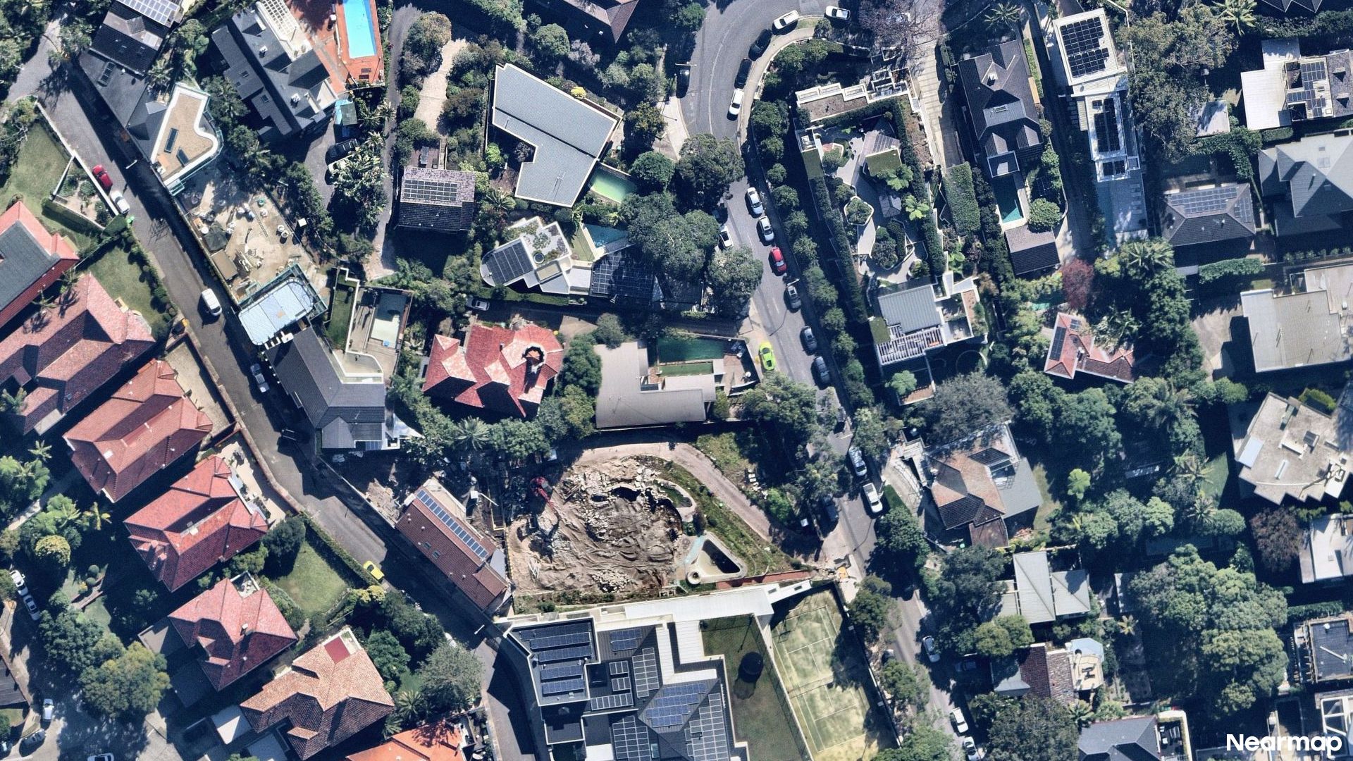 Vertical aerial view