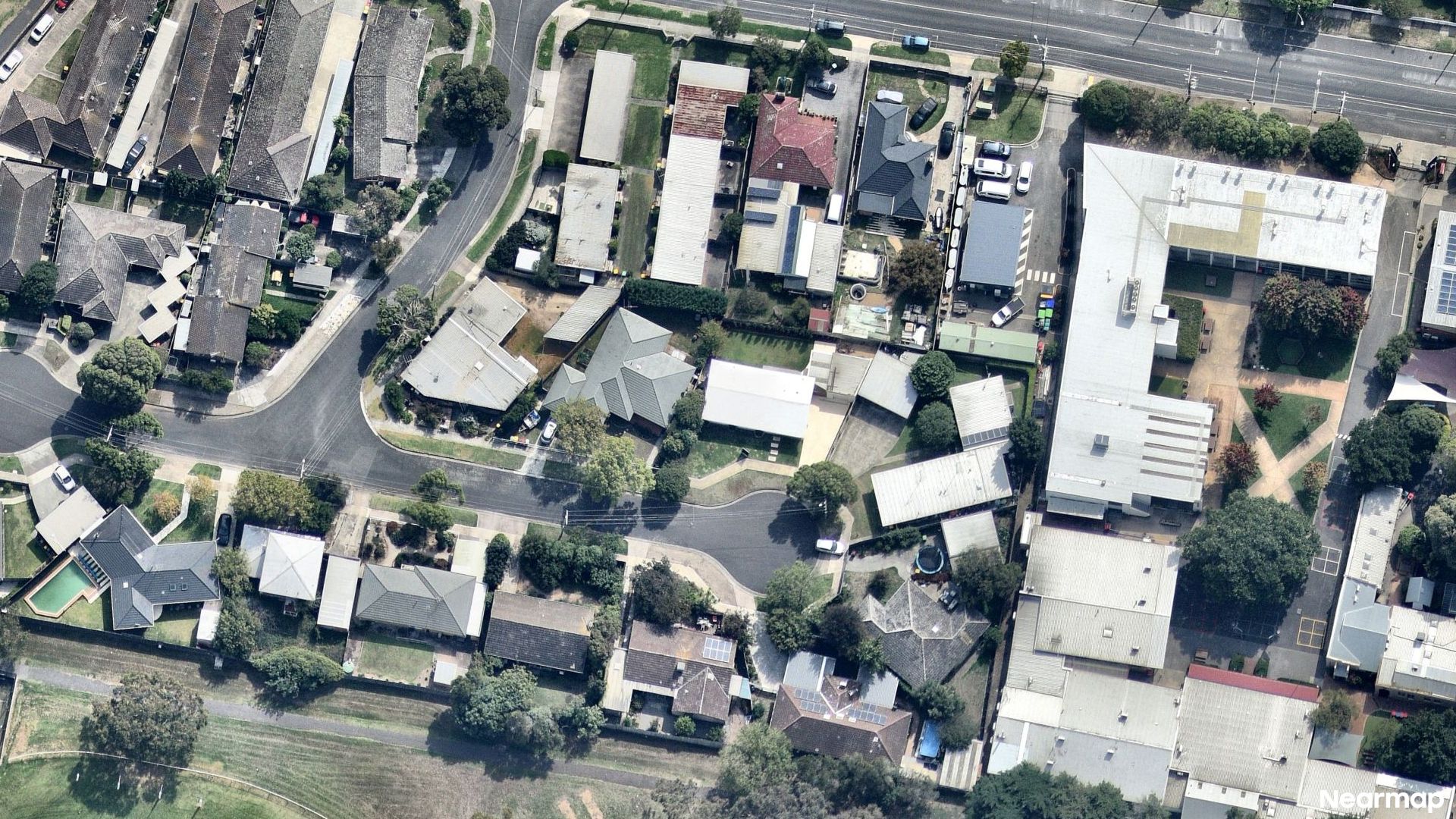 Vertical aerial view