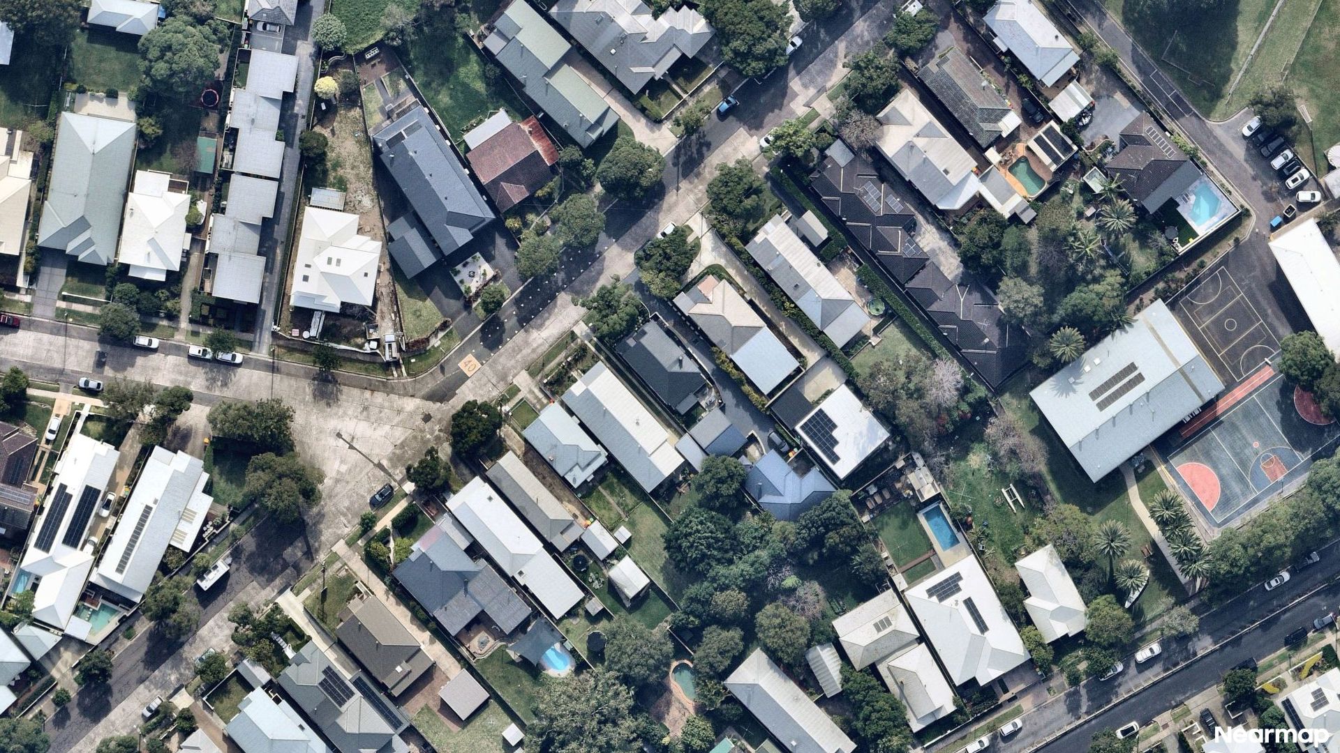 Vertical aerial view