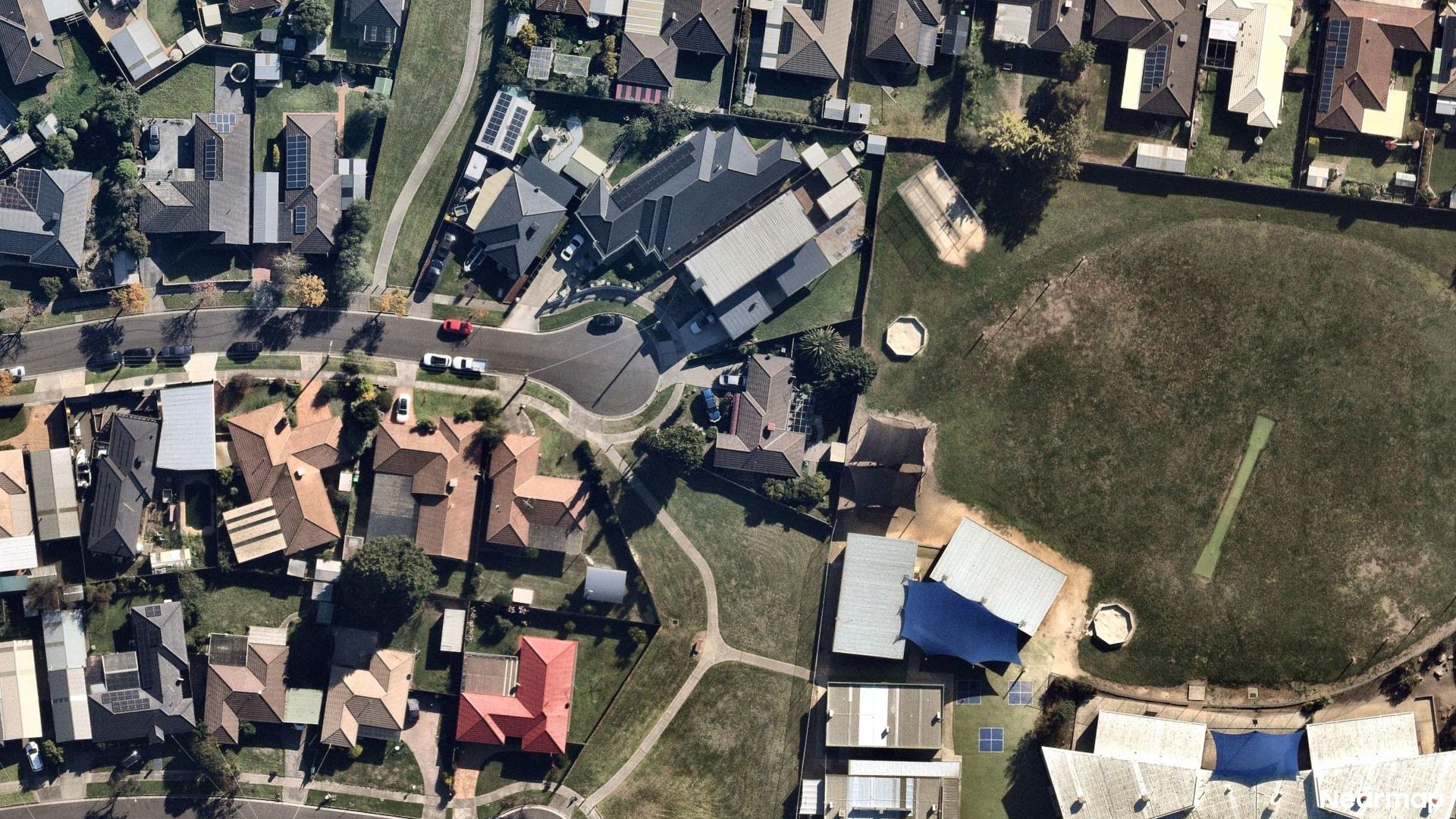 Vertical aerial view