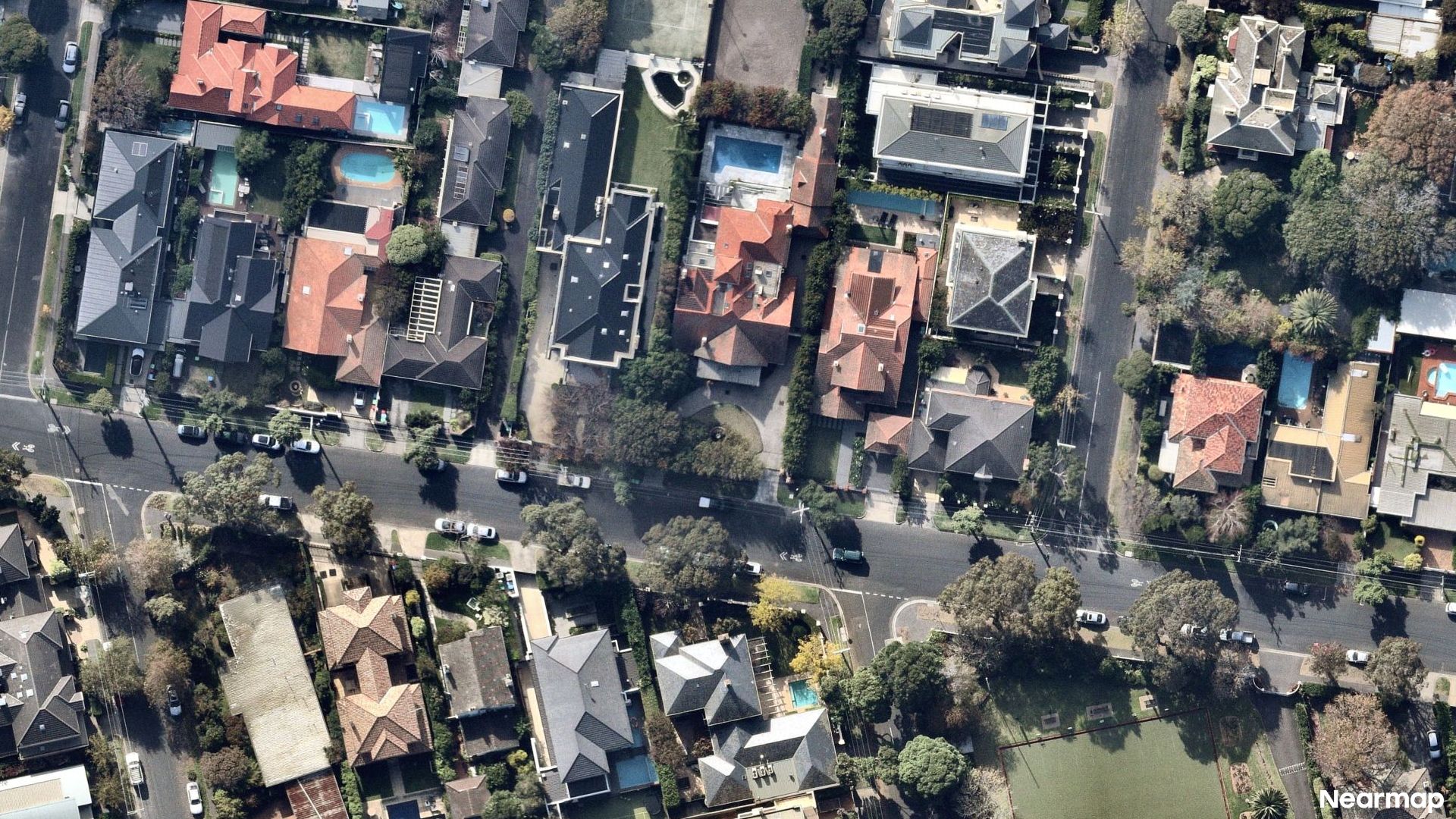 Vertical aerial view