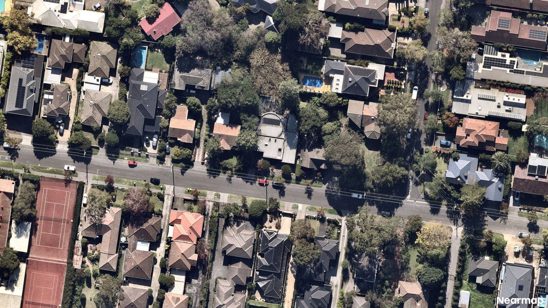 Vertical aerial view