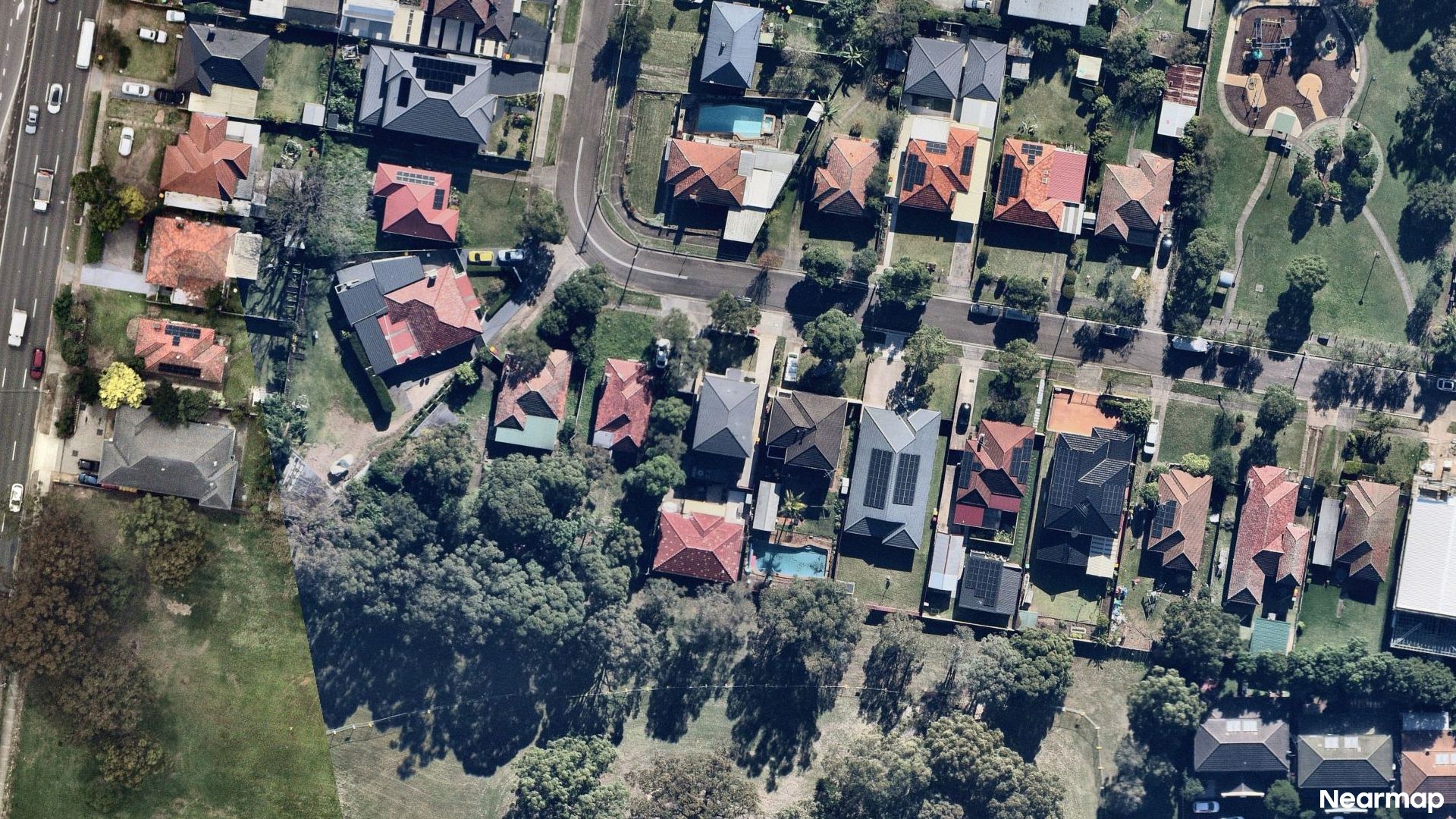 Vertical aerial view