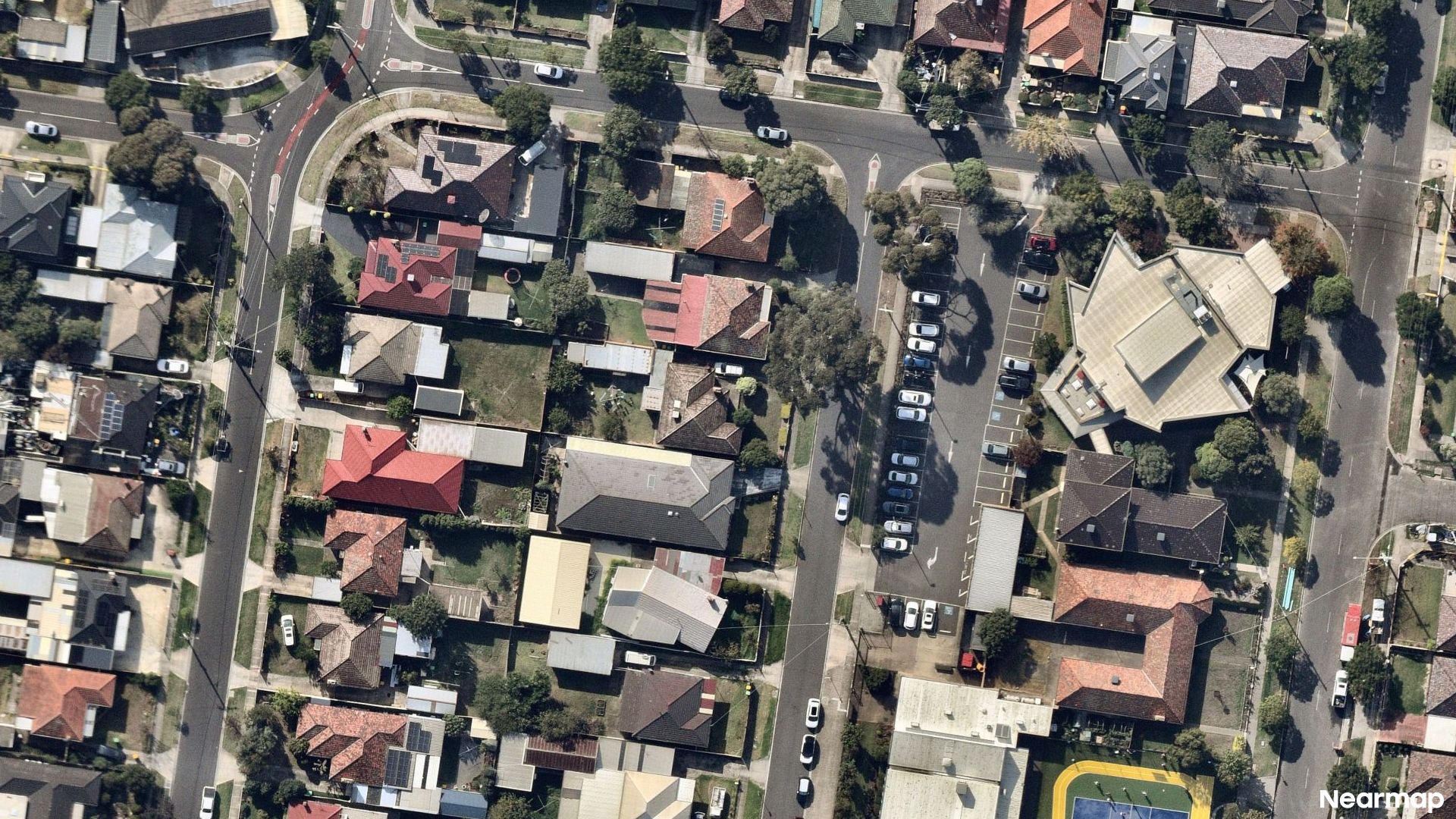 Vertical aerial view